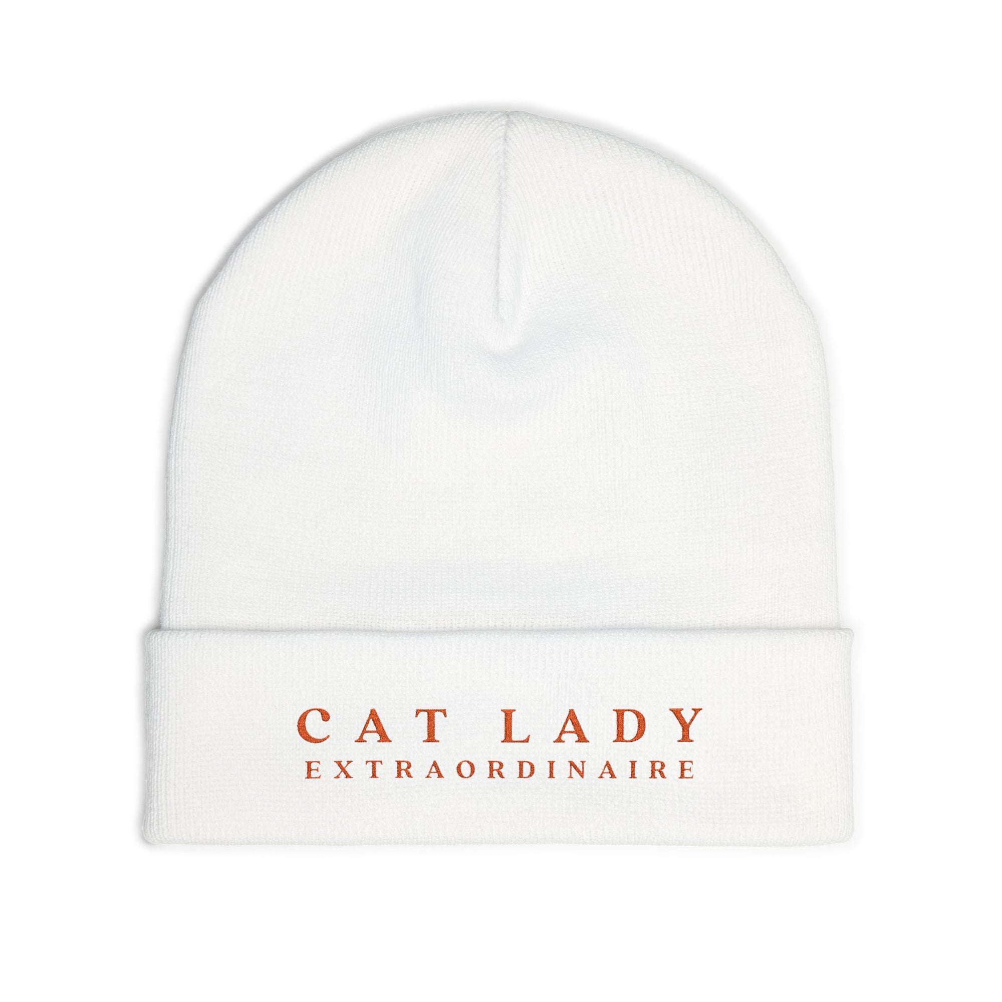 Cat Lady Extraordinaire Knit Beanie, Cozy Winter Hat