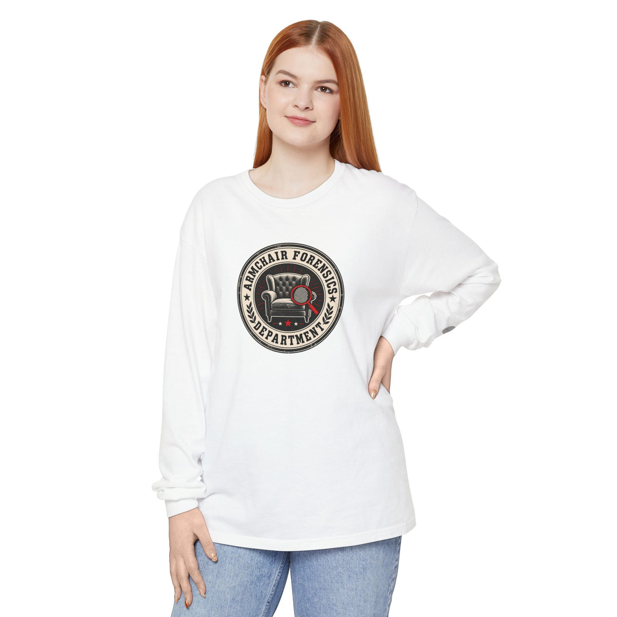 Armchair Forensics Department Long Sleeve Shirt | True Crime Investigator Tee