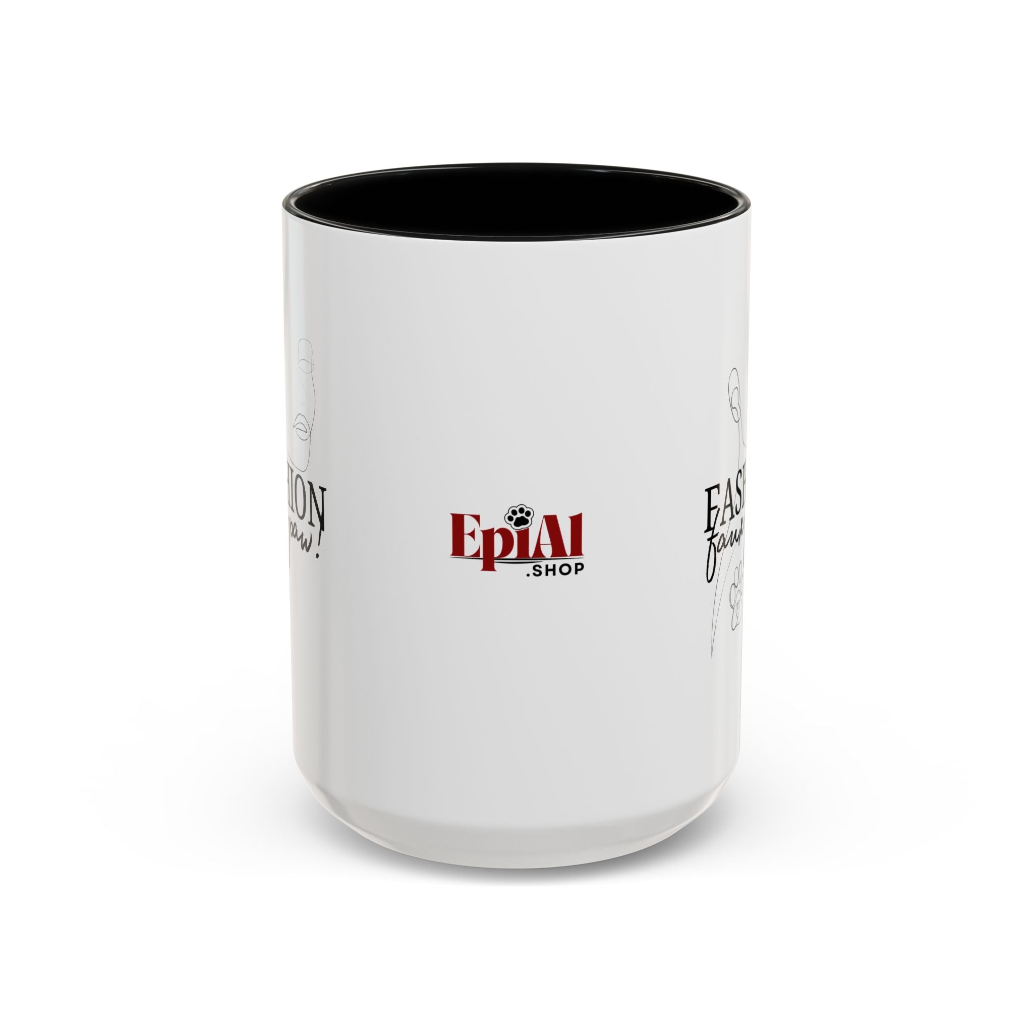 Photo depicting the ​Fashion Faux Paw Accent Coffee Mug (11, 15oz) from EpiAl's Shop.