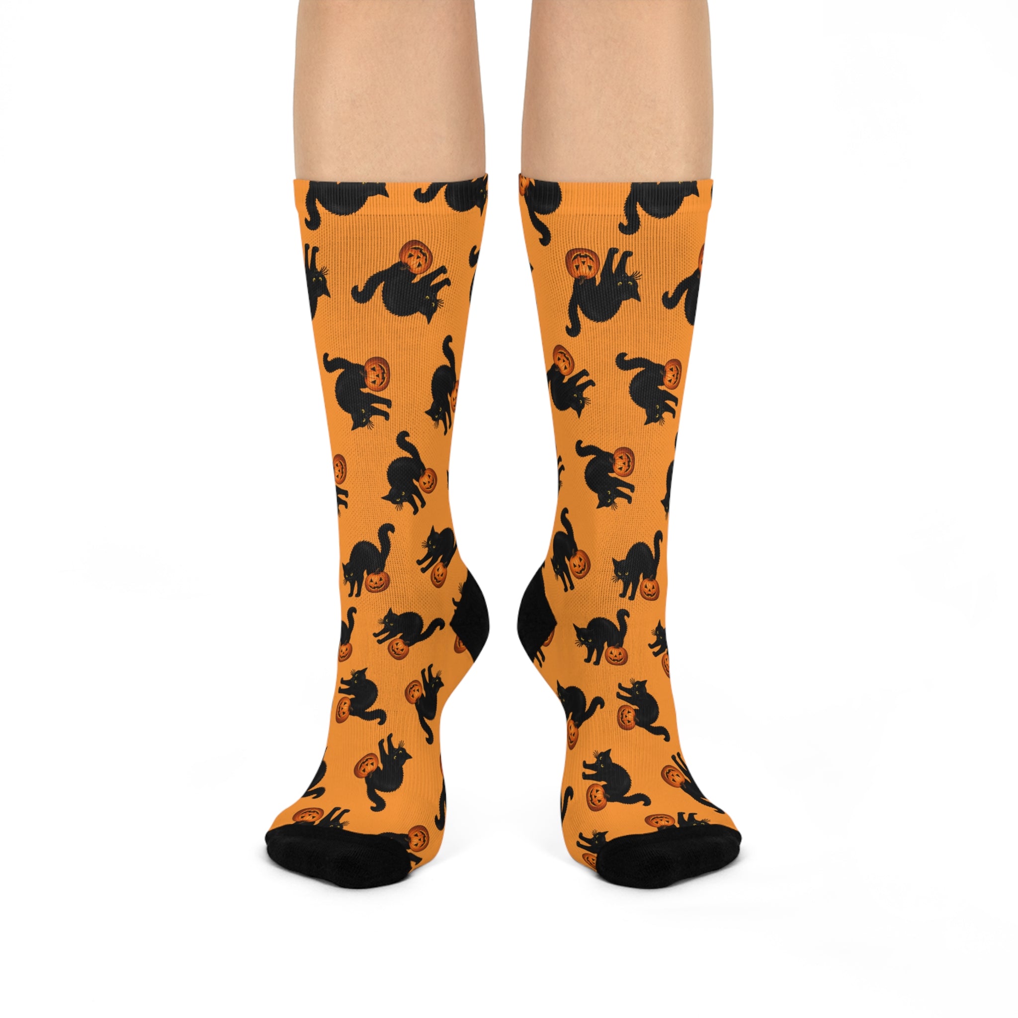 Black Cats & Jack-O’-Lanterns Halloween Crew Socks