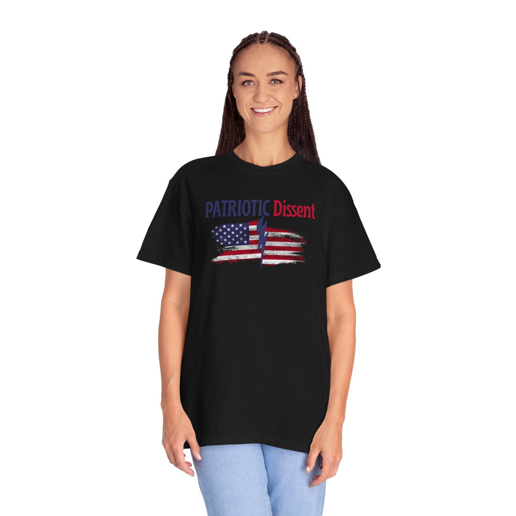 Patriotic Dissent Unisex T-Shirt – American Flag Statement Tee
