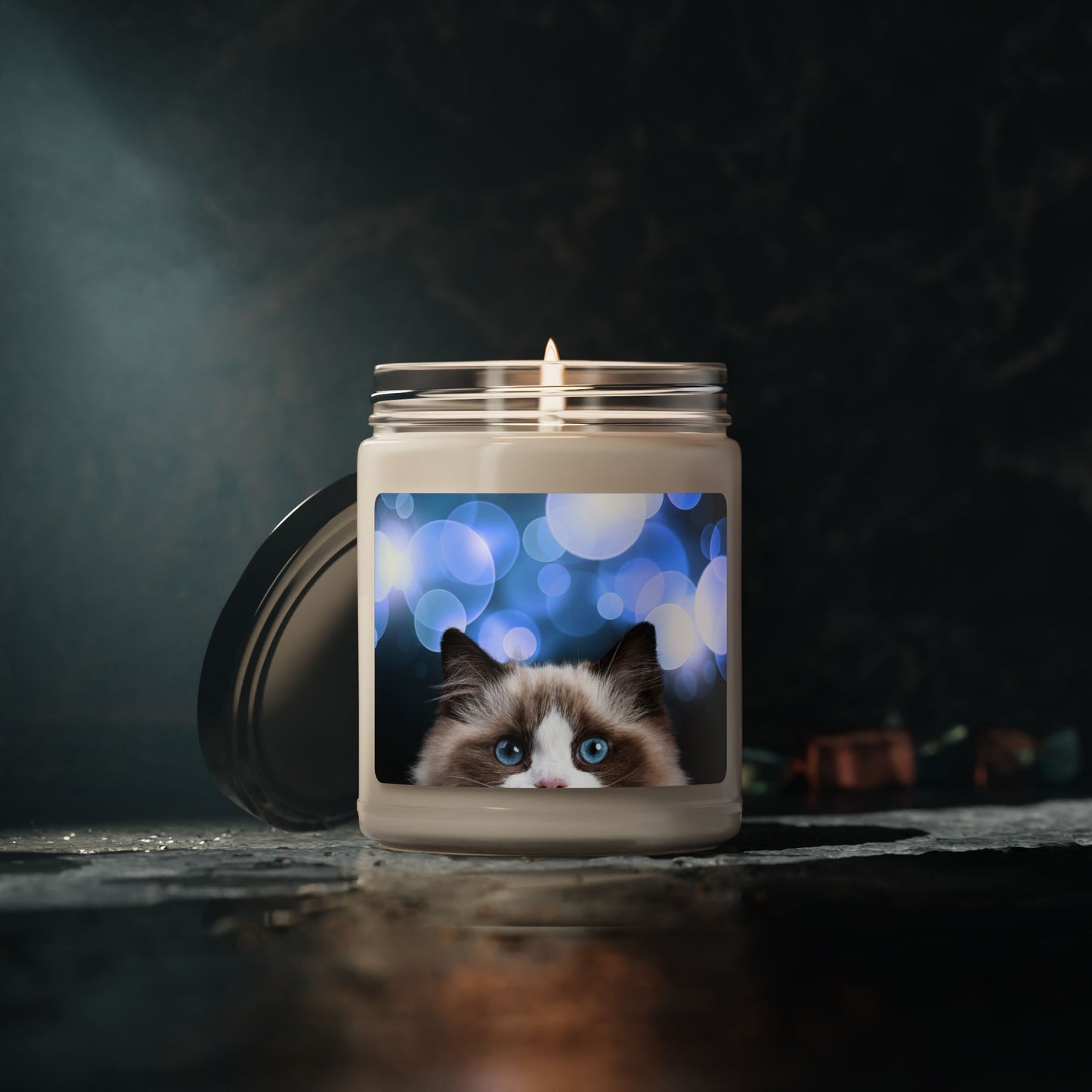 Peeking Kitty Scented Soy Candle, 9oz