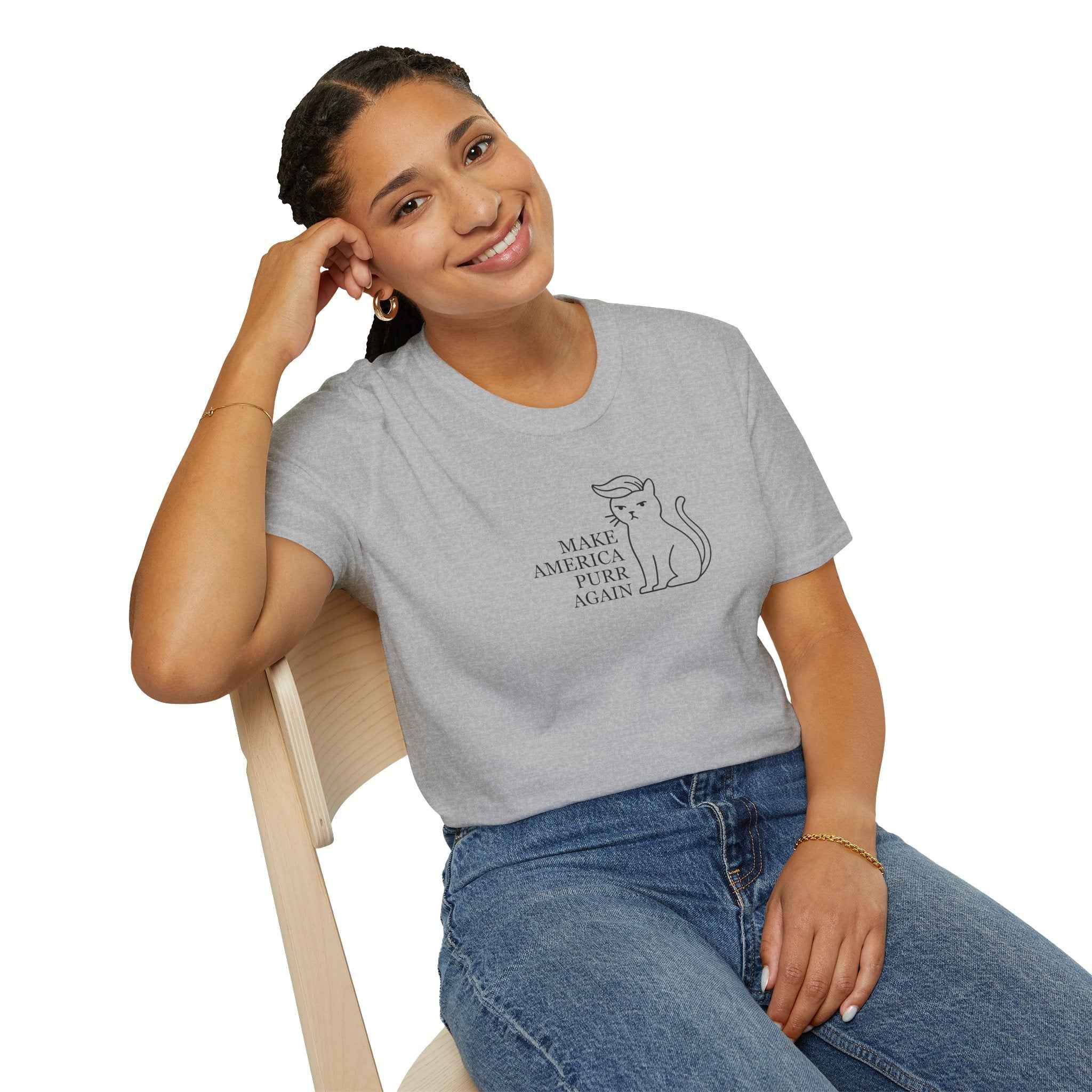 Make America Purr Again T-Shirt – Funny Cat Parody Tee