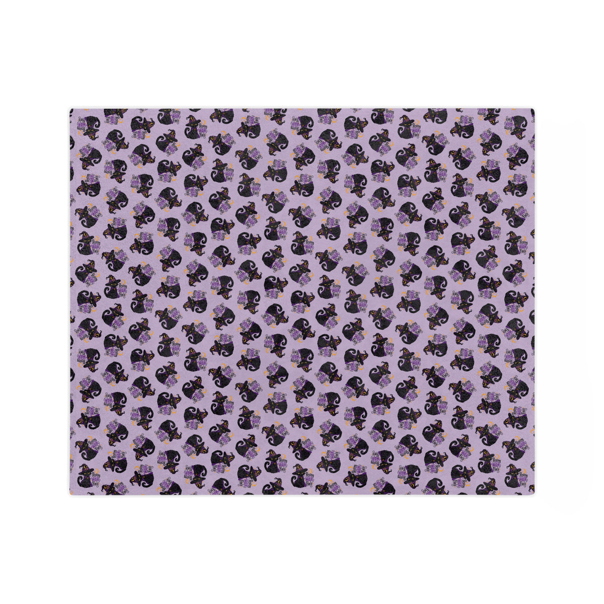 Resting Witch Face Black Cat Velveteen Blanket