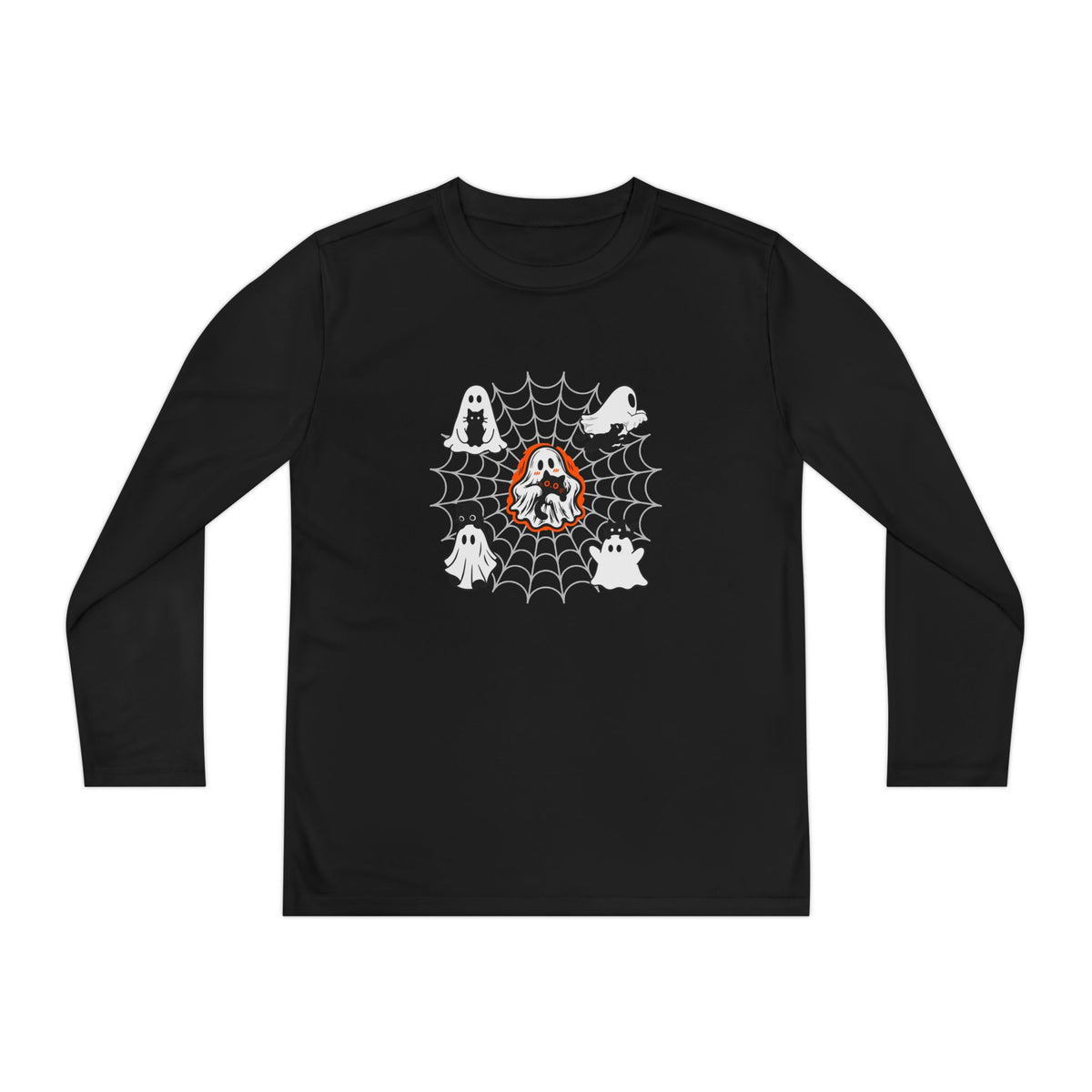 Ghost Cats Halloween Youth Long Sleeve Shirt