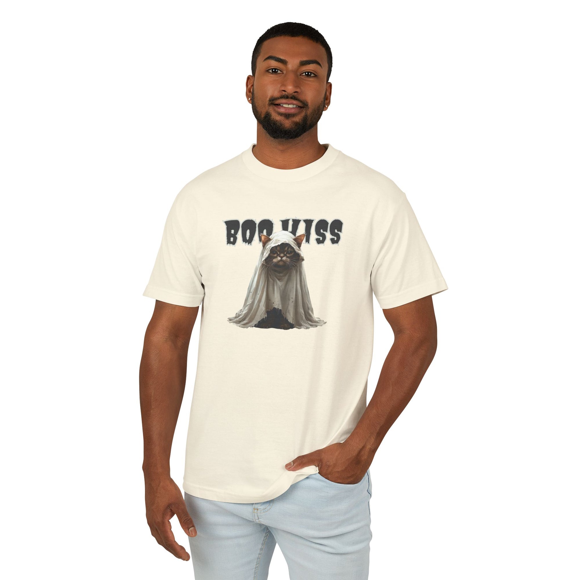 Boo Hiss Ghost Kitty Unisex Tee, Halloween Shirt
