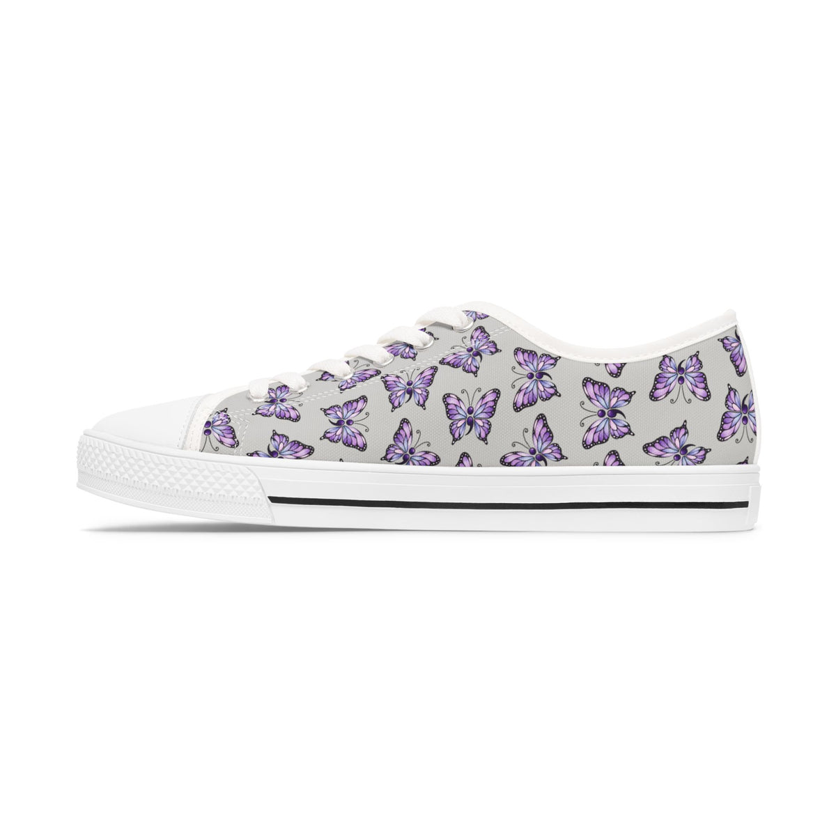 Semicolon Butterfly Women’s Canvas Shoes | Subtle Suicide Awareness Sneakers