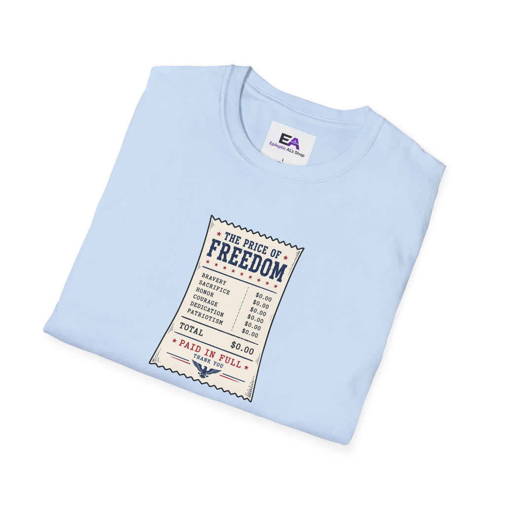 Price of Freedom Patriotic Receipt T-Shirt | Americana Graphic Tee