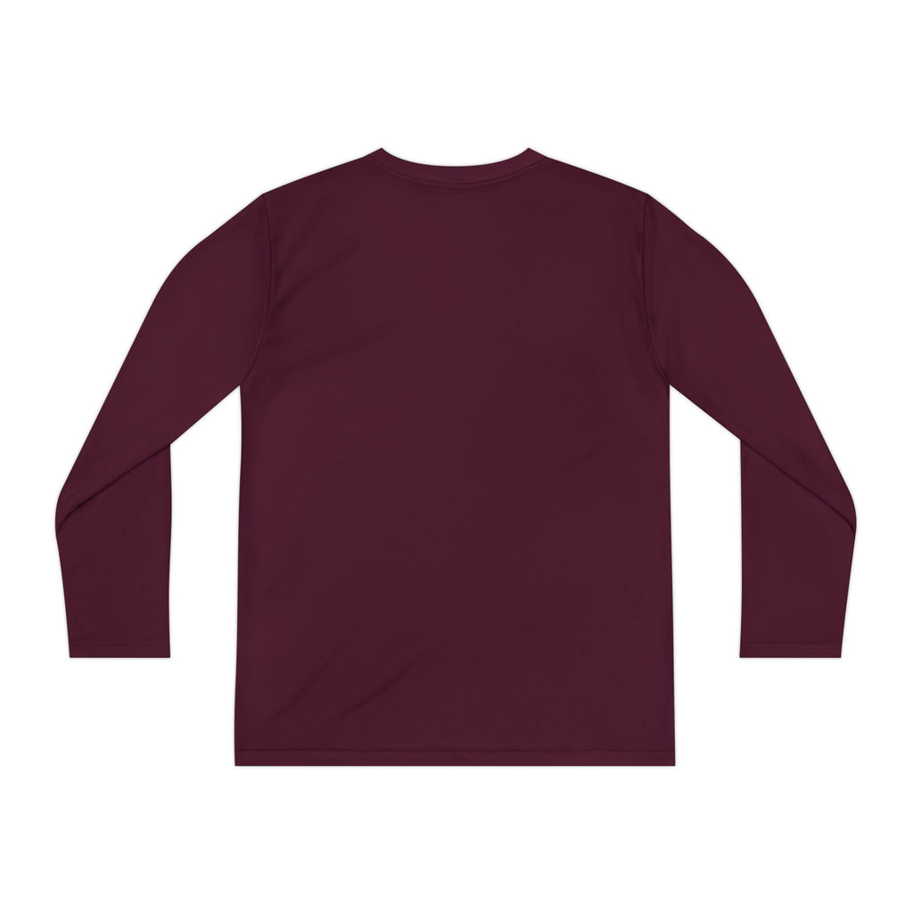 Bigfoot Blowing Dandelion Youth Long Sleeve Tee | Kids Sasquatch Shirt