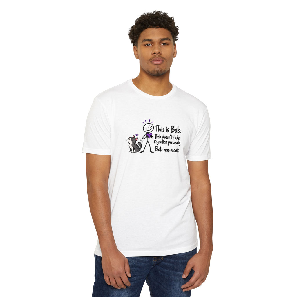 This Is Bob. Bob Has a Cat. Funny Cat Lover T-Shirt | Cat Humor Tee