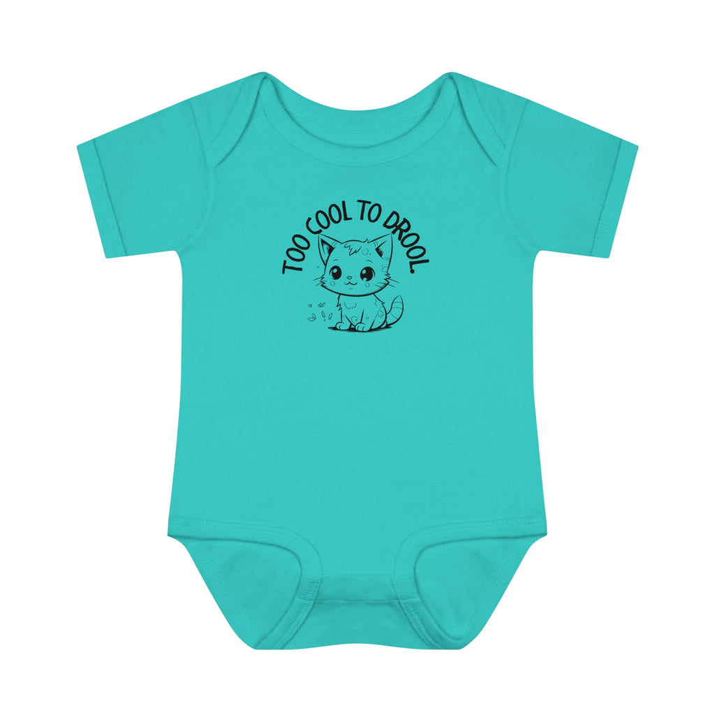 Too Cool To Drool Infant Baby Rib Bodysuit - Kids clothes - Epileptic Al’s Shop