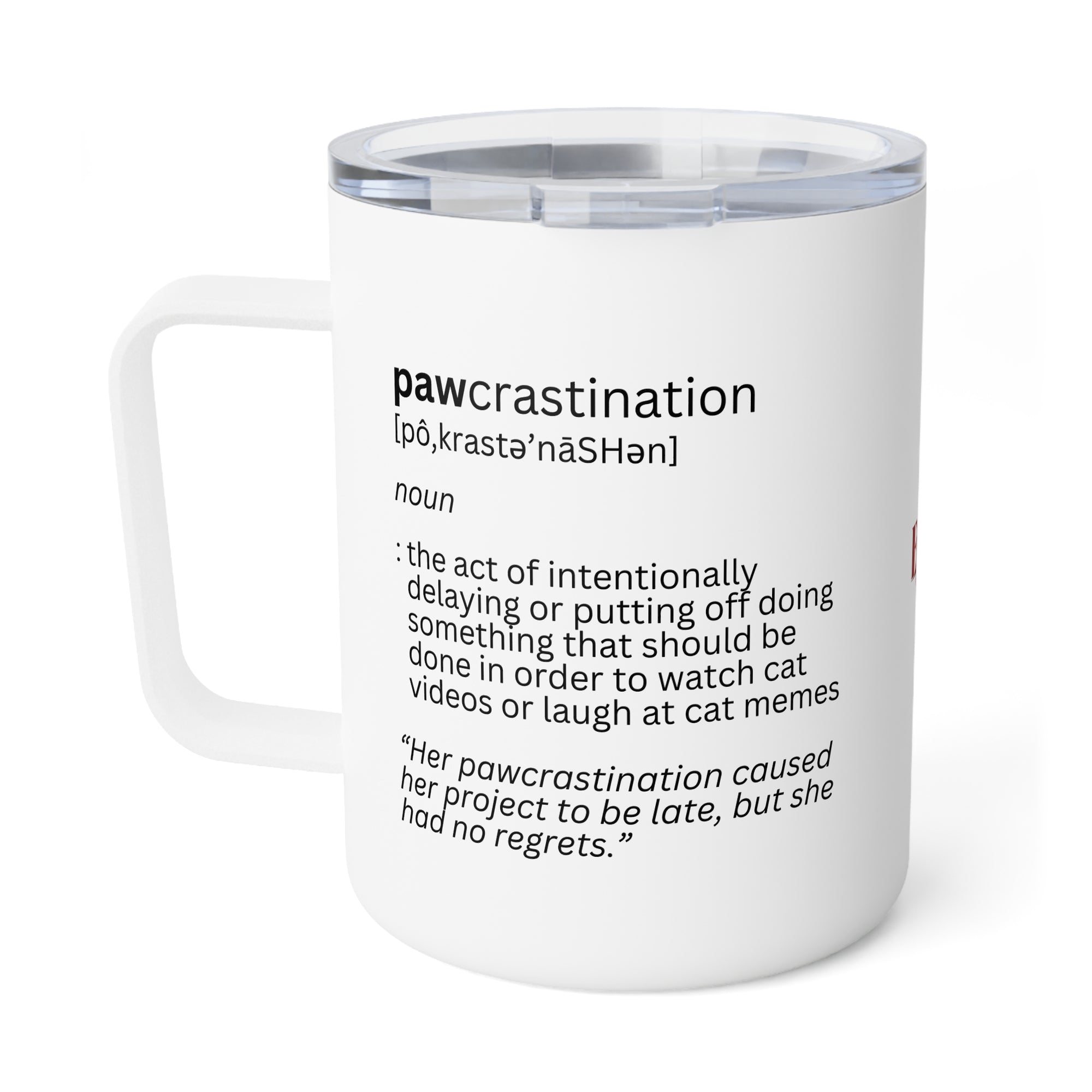 Pawcrastination Insulated Coffee Mug, 10oz