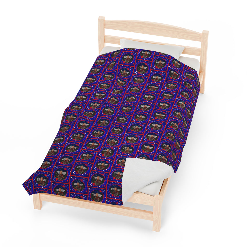 Stars & Trump 47 Velveteen Plush Blanket