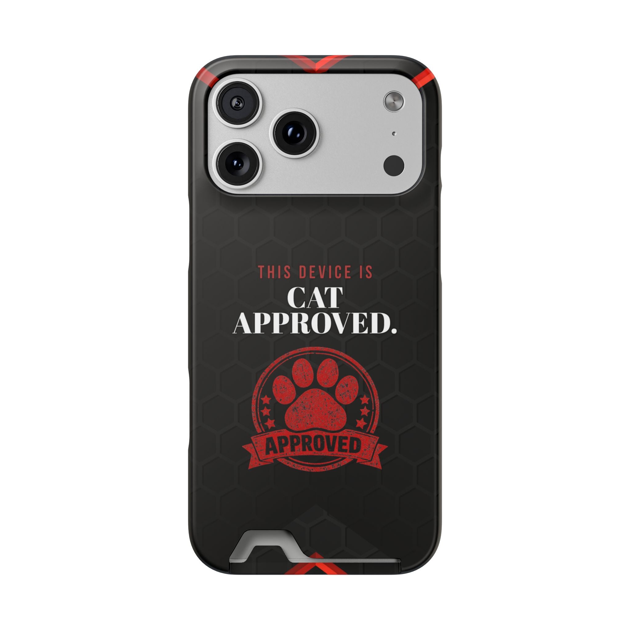 This Device Is Cat Approved iPhone Case – Paw Stamp Design