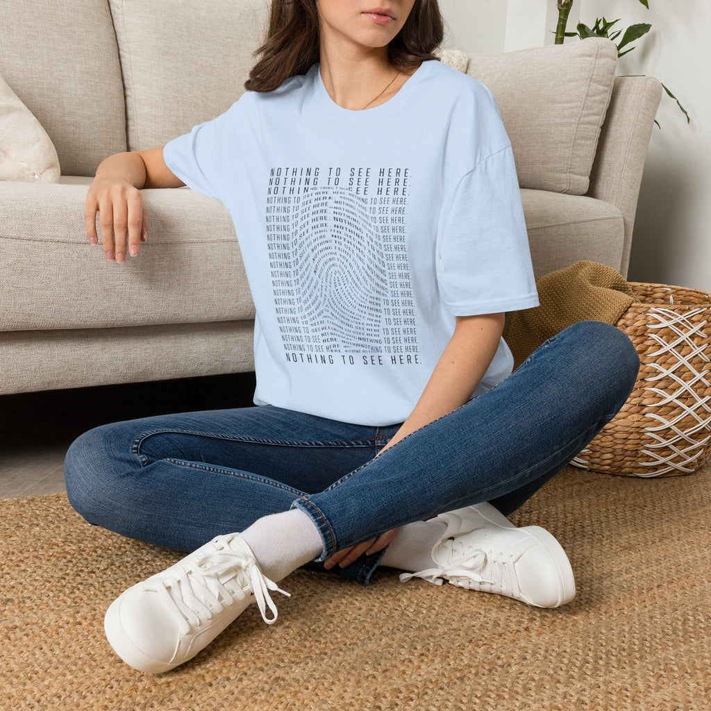 Nothing to See Here T-Shirt | Hidden Fingerprint True Crime & Internet Sleuth Tee