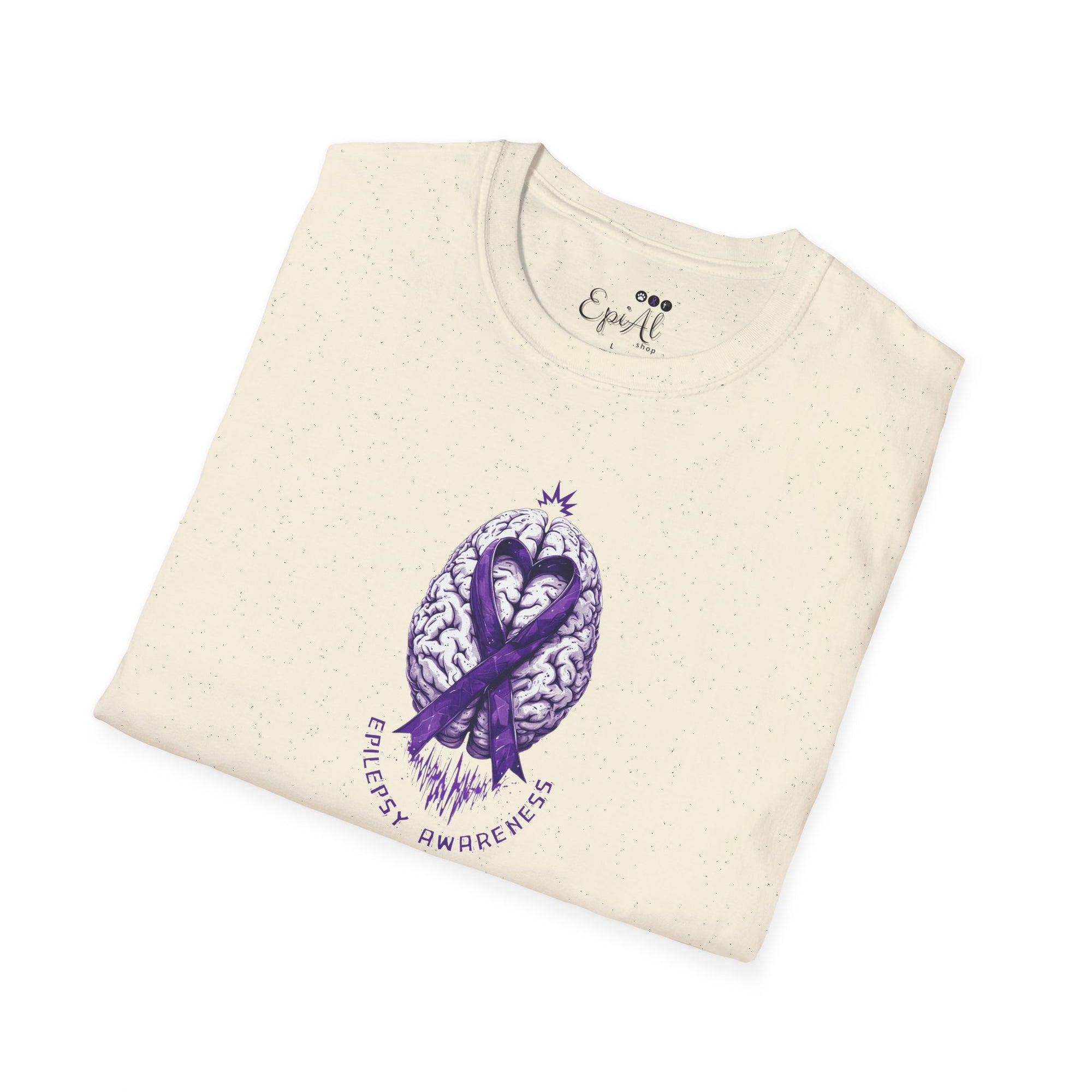 Purple Ribbon Brain Graphic Unisex T-Shirt