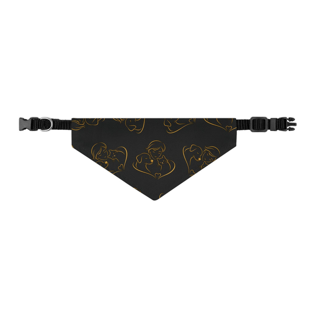 Love Line Art Dog Bandana – Person, Dog & Cat Design