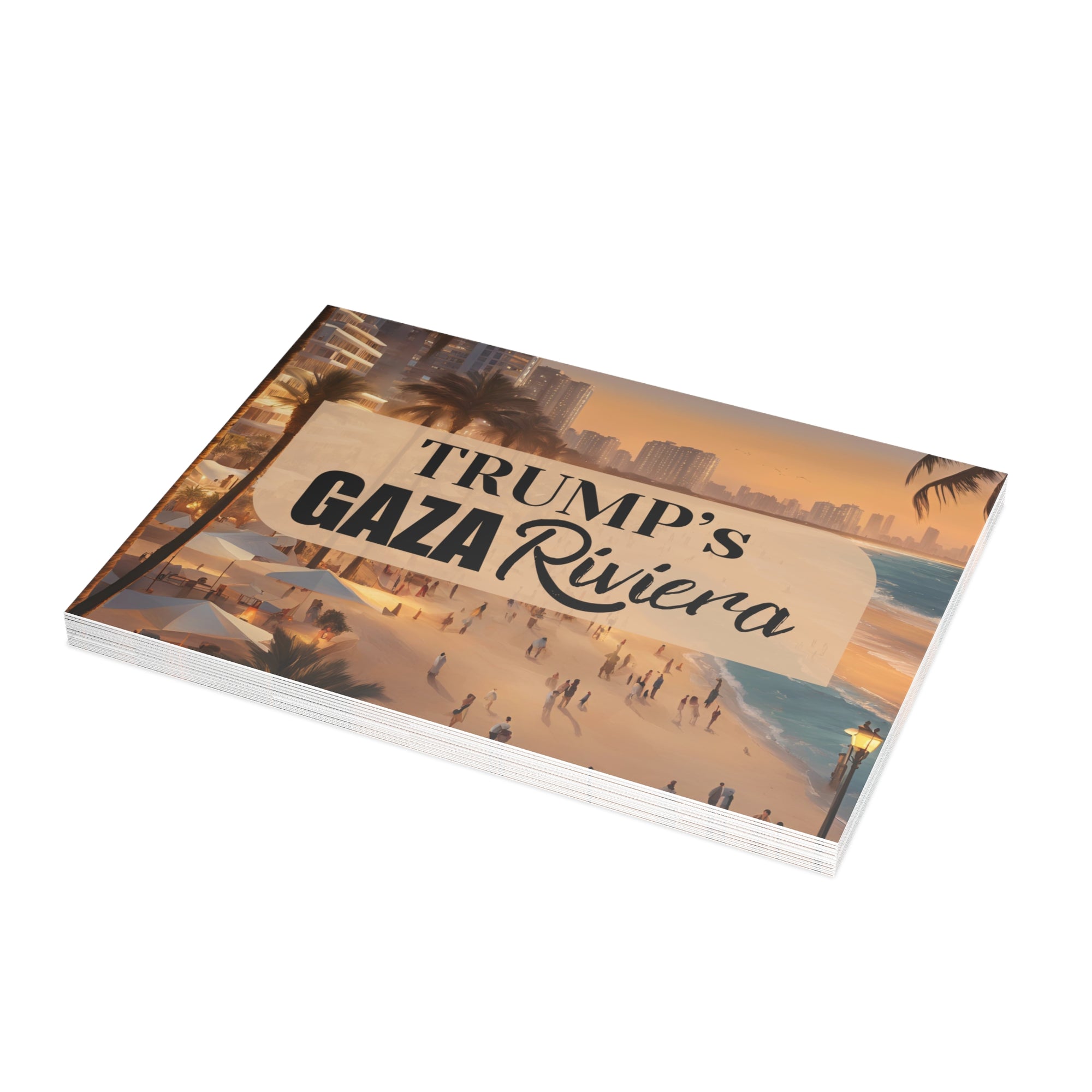 Trump’s Gaza Riviera Postcard Bundles with Envelopes