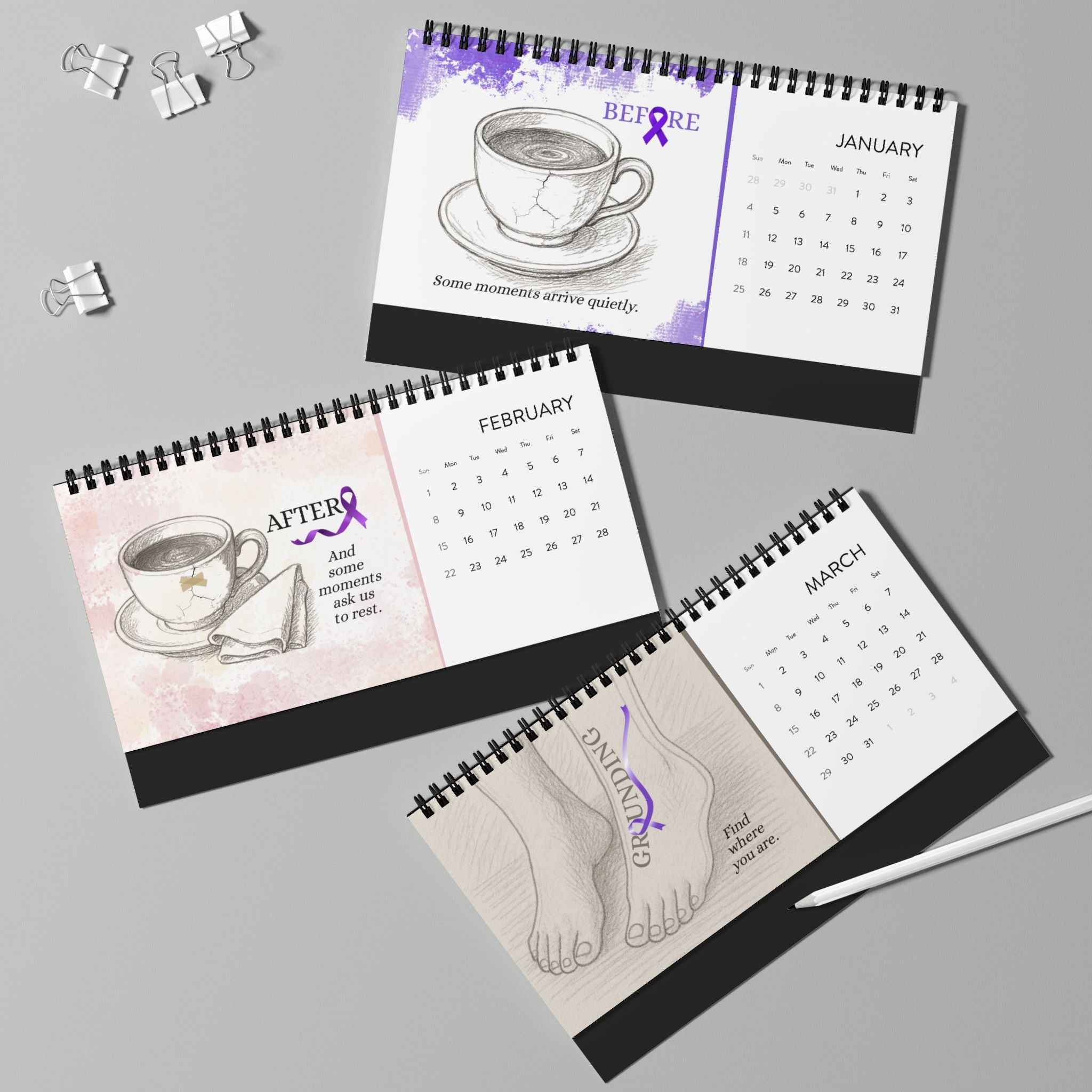 The Quiet Between Desk Calendar | A Year of Presence & Resilience