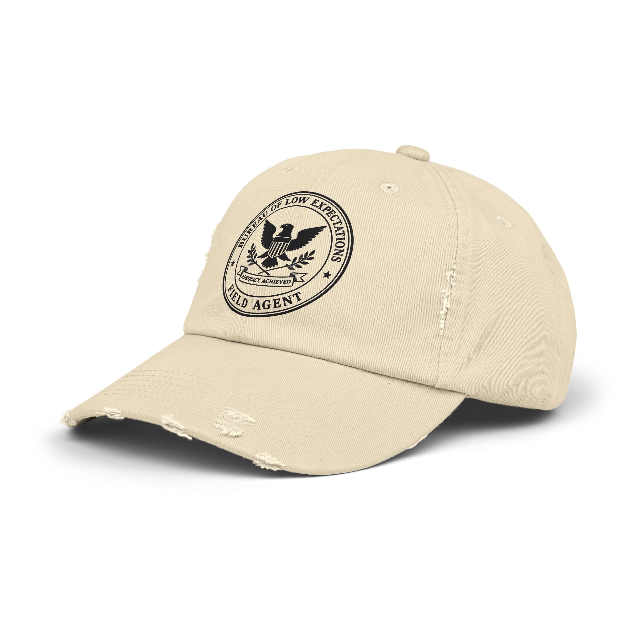 Bureau of Low Expectations Field Agent Distressed Dad Hat