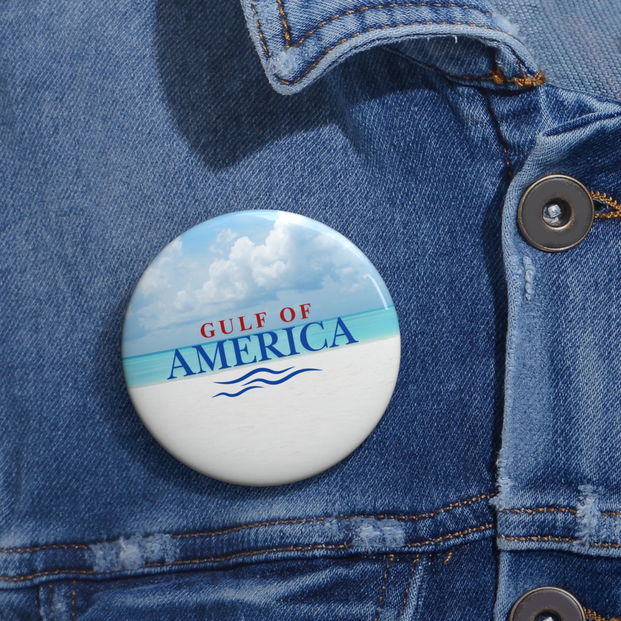 American Gulf Beach Travel Pin Buttons
