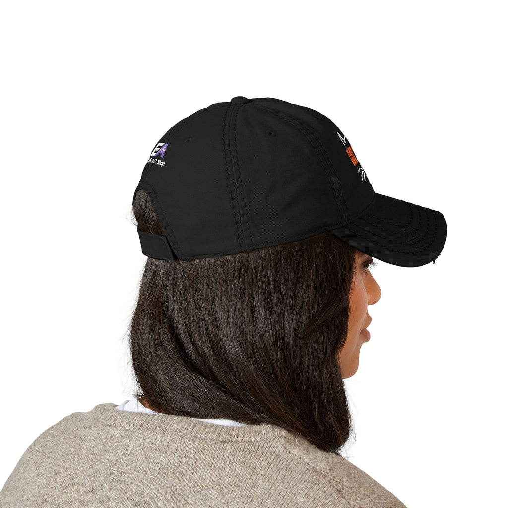 CAT STAFF Distressed Dad Hat | Funny Cat Lover Embroidered Cap