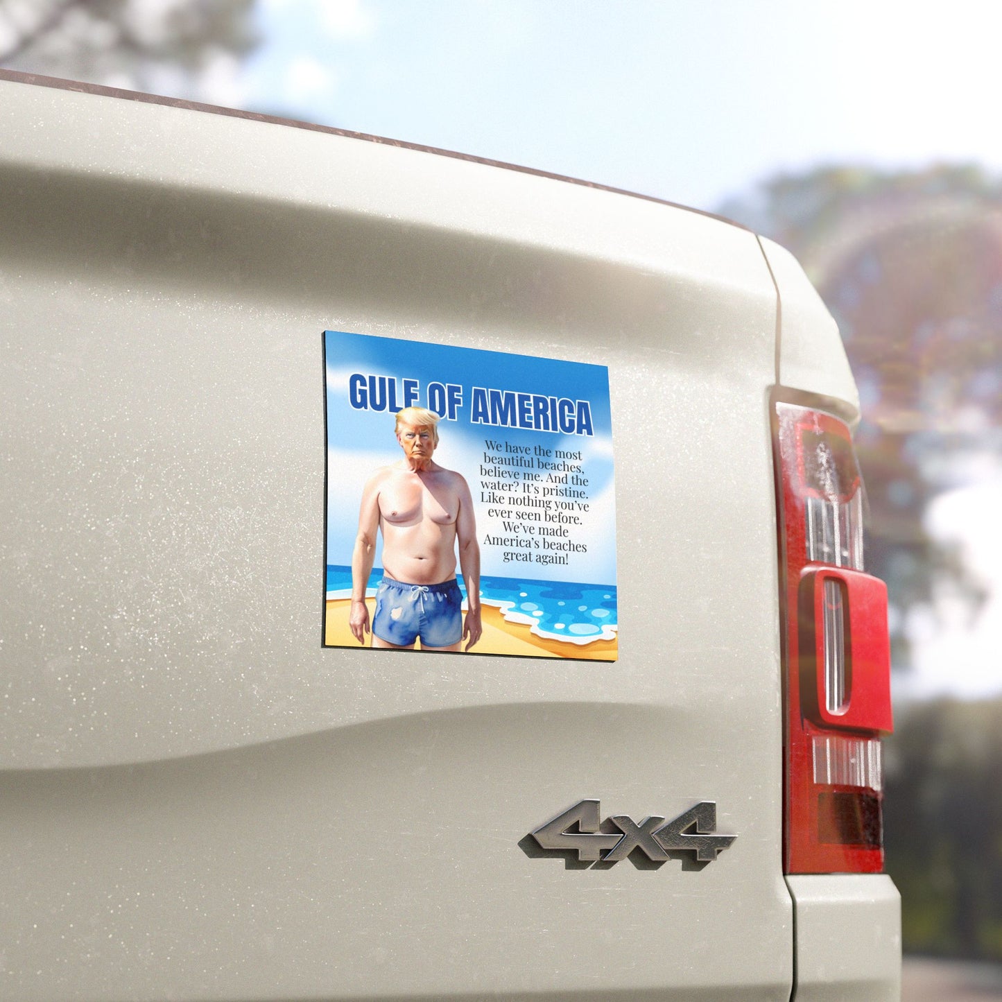 Trump Beaches Great Again Car Magnet - Gulf of America