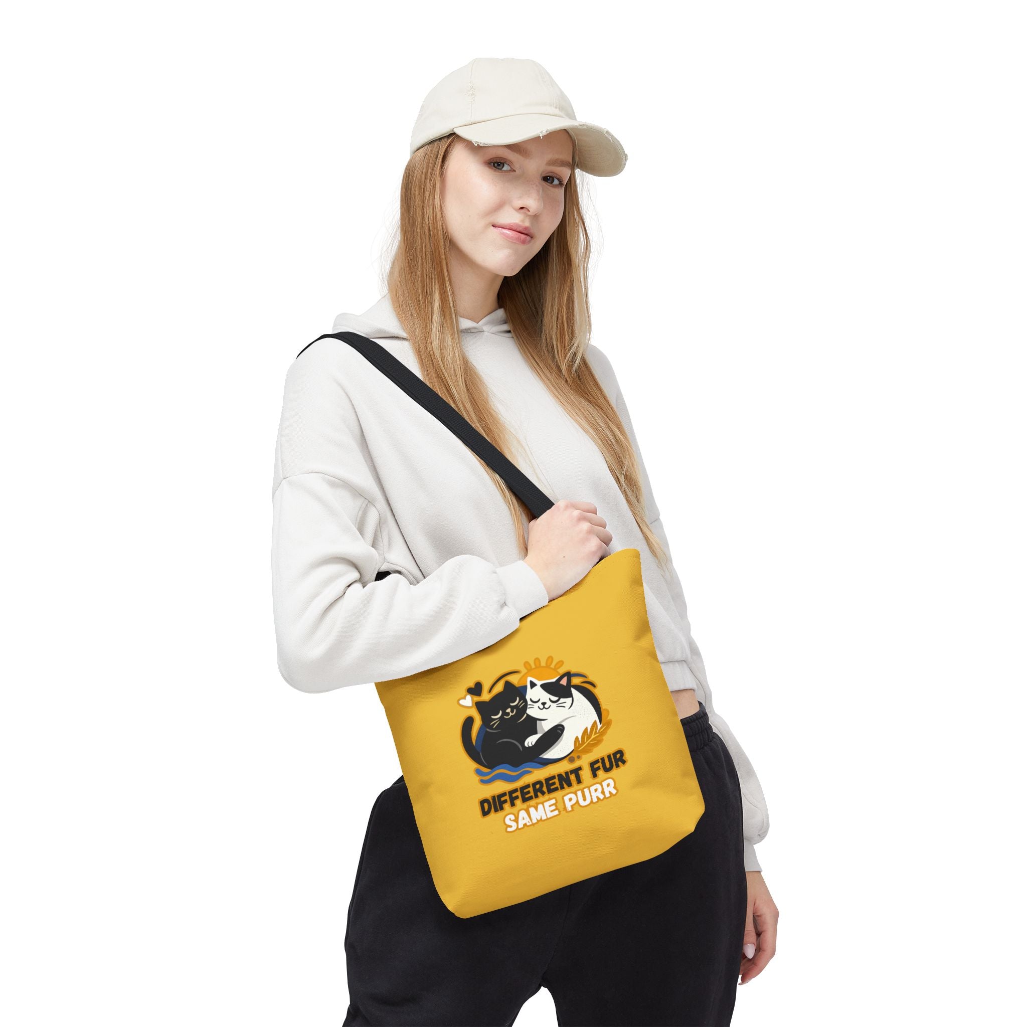 Different Fur, Same Purr Cat Tote Bag – Cozy Friendship Market Bag