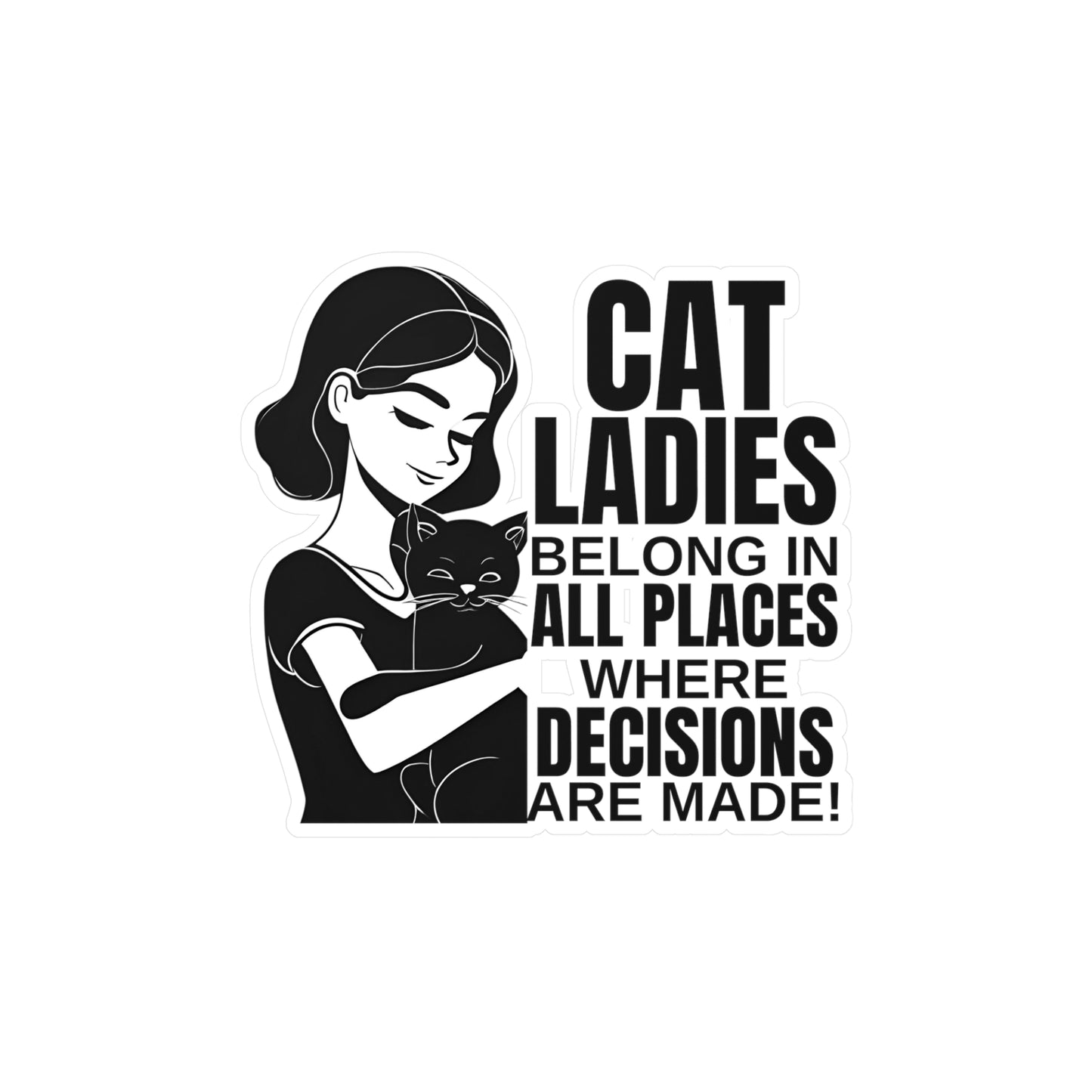 Cat Lady Vinyl Decal for Cat Lovers