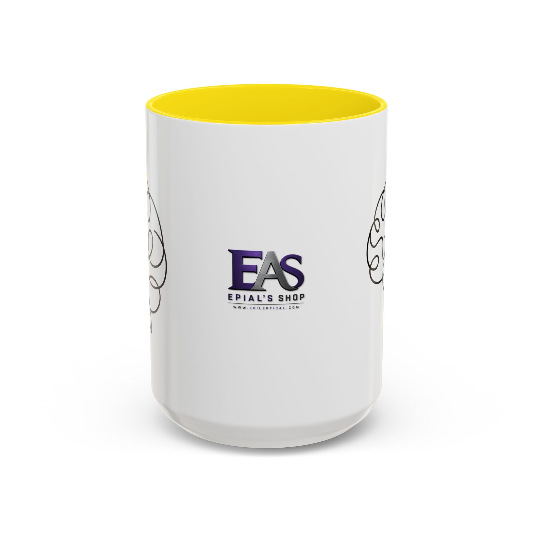 Brain Lightning Bolt Accent Coffee Mug