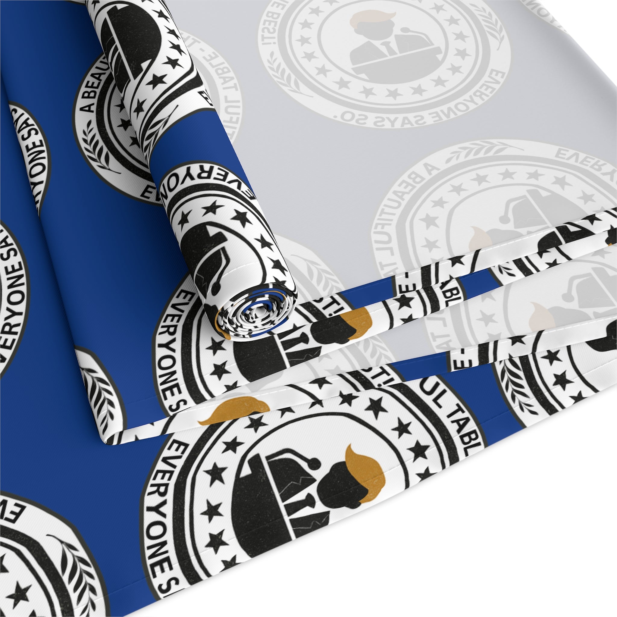 A Beautiful Table Table Runner – Faux Official Parody Seal Pattern