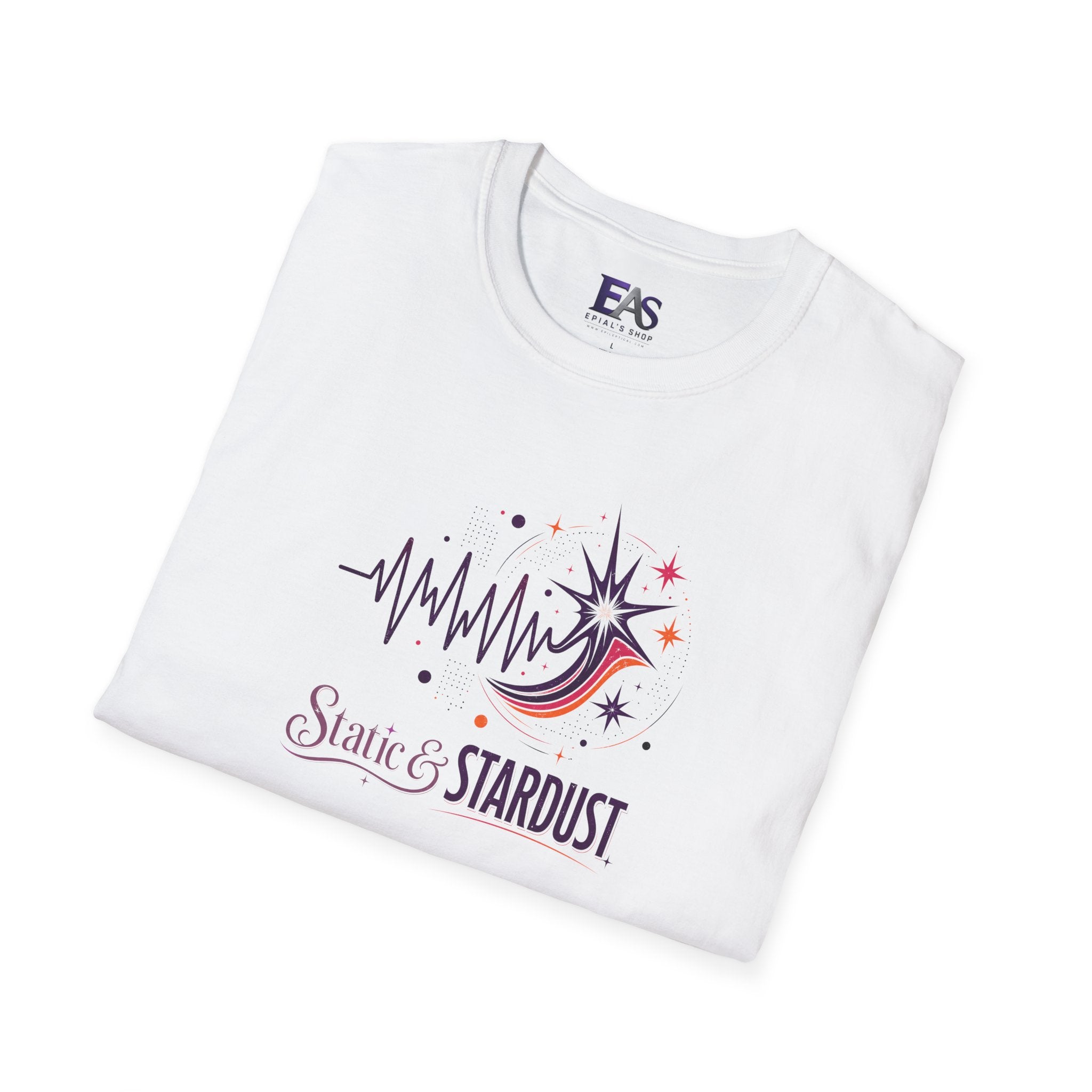 Static & Stardust Retro Epilepsy Awareness T-Shirt | Abstract Brainwave Tee