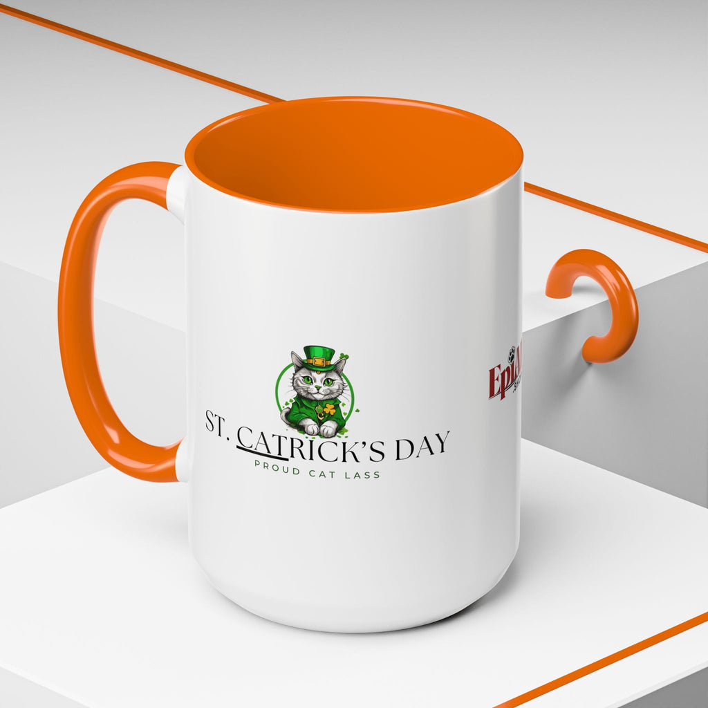 St. Patrick's Day Cat Coffee Mug - Proud Cat Lass Design Printify