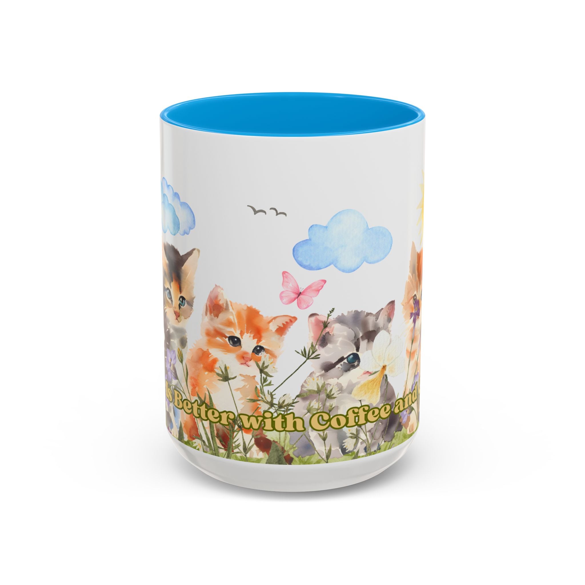 Life Is Better with Coffee and Cats Ceramic Mug