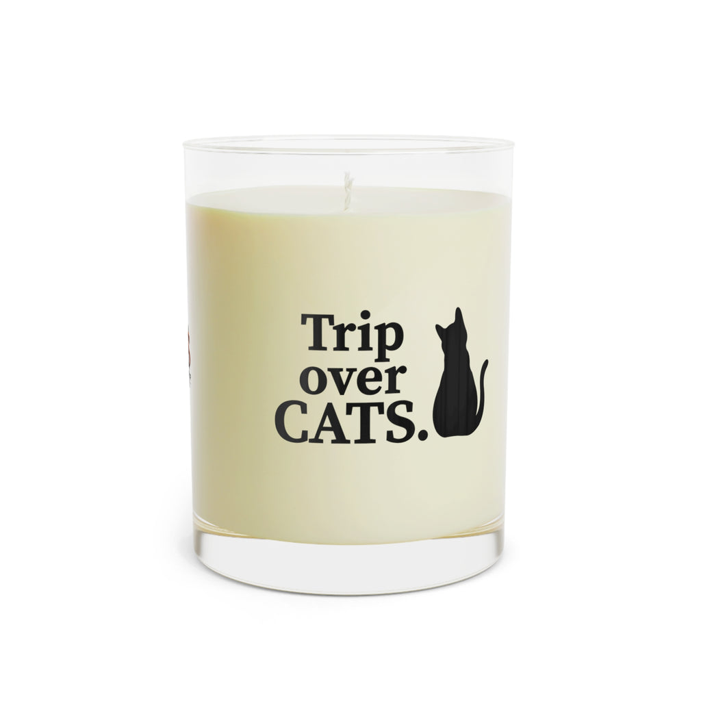 Walk by Faith, Trip Over Cats Scented Soy Candle | Funny Christian Cat Lover Gift | 11 oz
