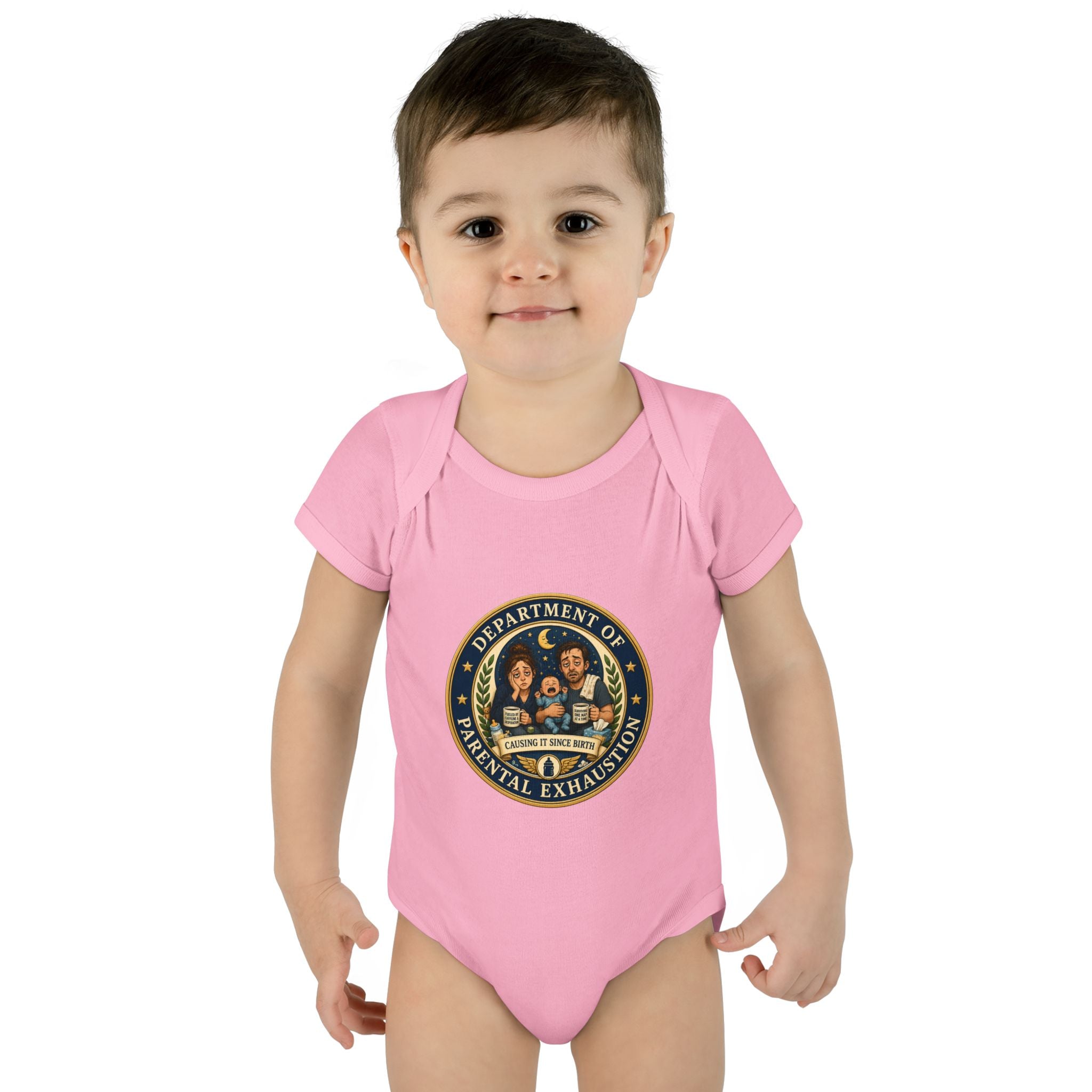 Department of Parental Exhaustion Infant Bodysuit