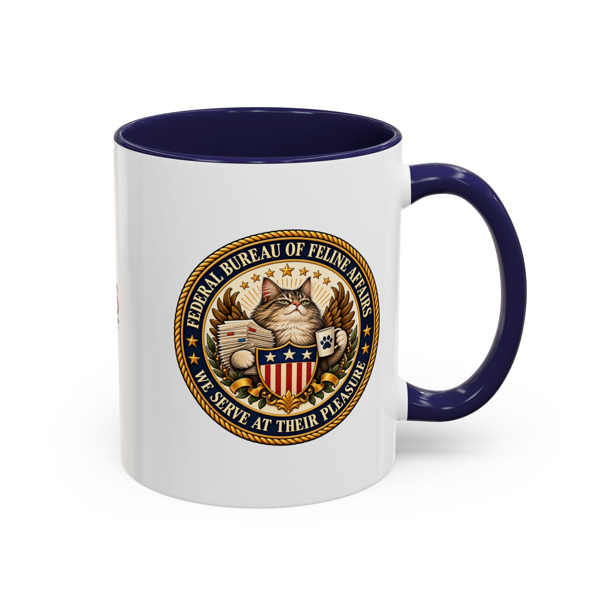 Federal Bureau of Feline Affairs Mug | Funny Cat Government Parody Coffee Cup | 11oz & 15oz
