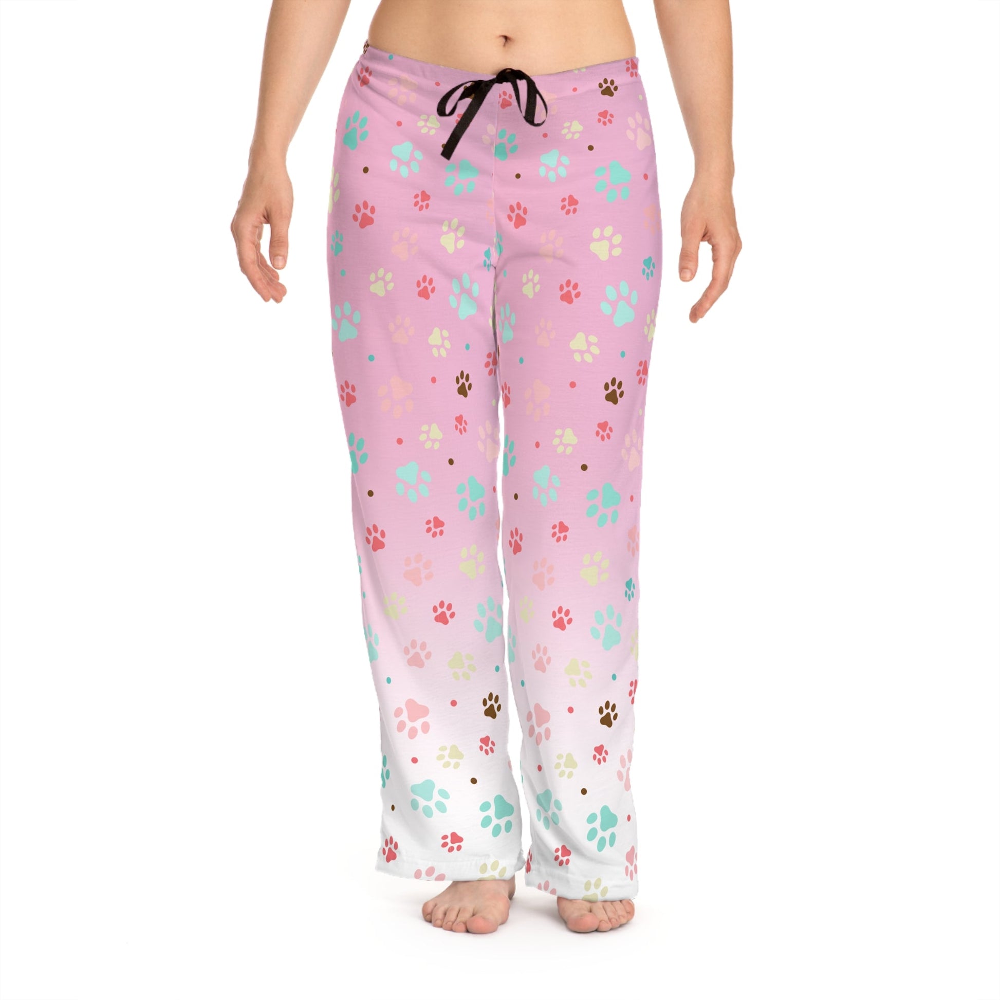 Cute Paw Print Women's Pajama Pants - Cozy & Comfortable Printify