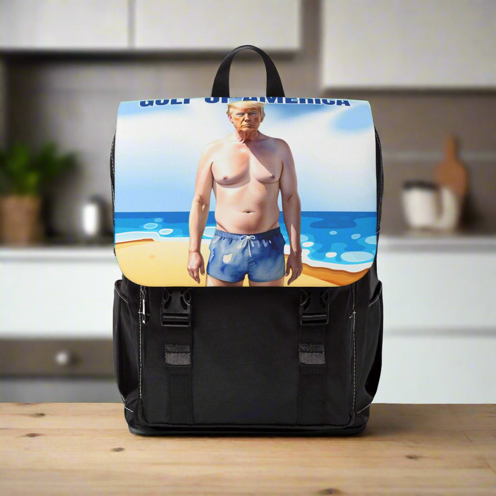 Quirky Beach Shoulder Backpack - Gulf of America Design