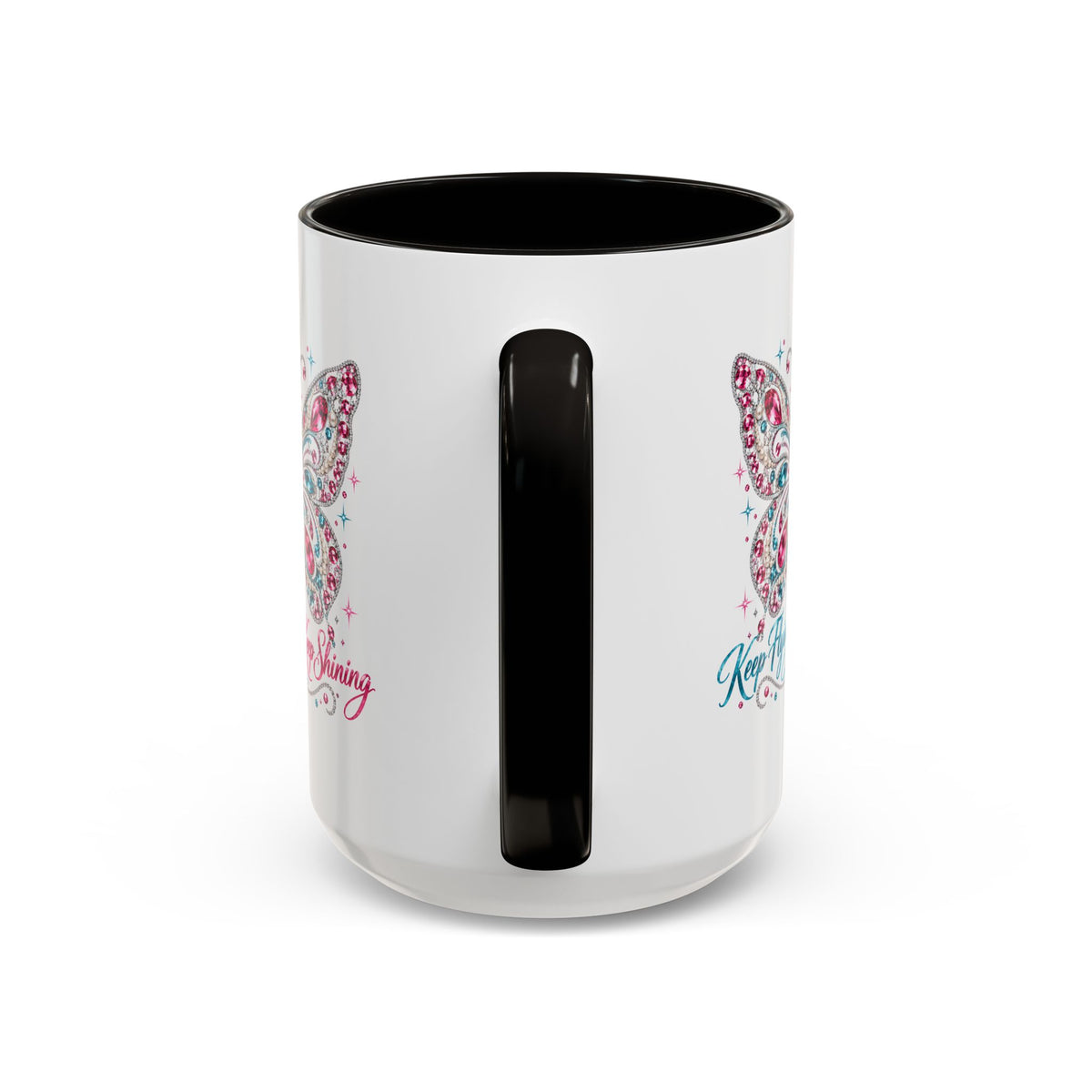 Keep Flying, Keep Shining Rhinestone Butterfly Mug (11oz & 15oz)