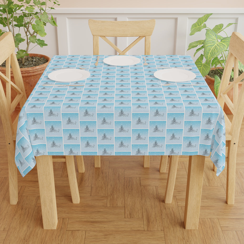 Abstract Kitty Christmas Tablecloth