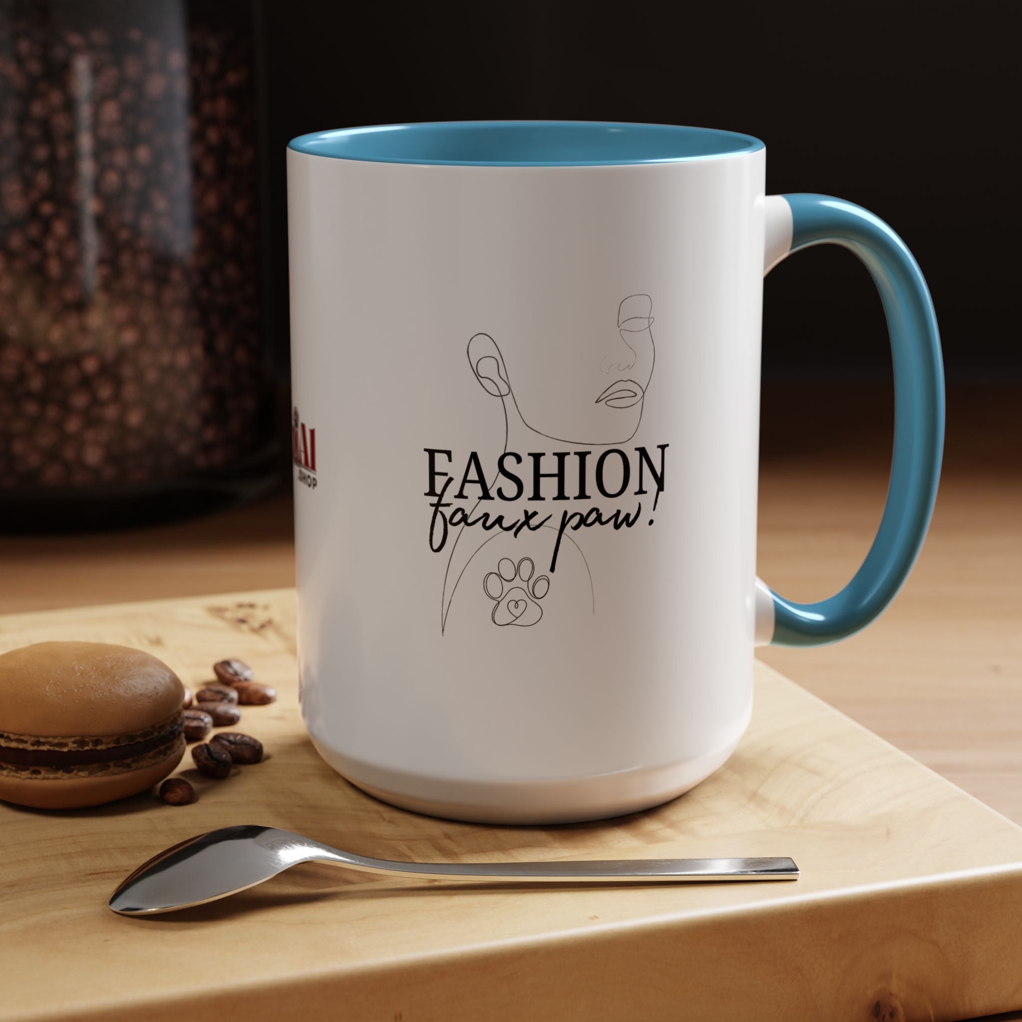 Fashion Faux Paw Accent Coffee Mug (11, 15oz)