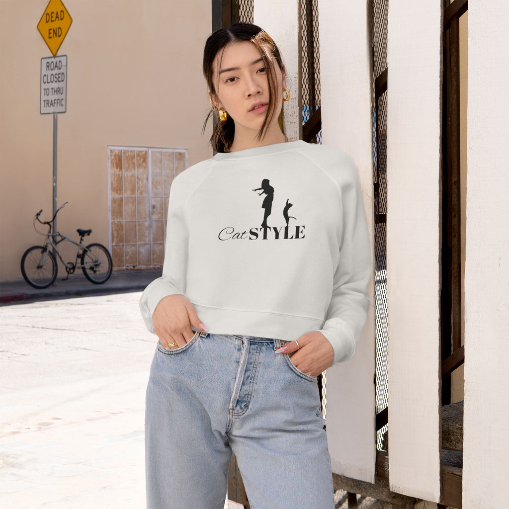 Cat Style Women's Cropped Fleece Pullover