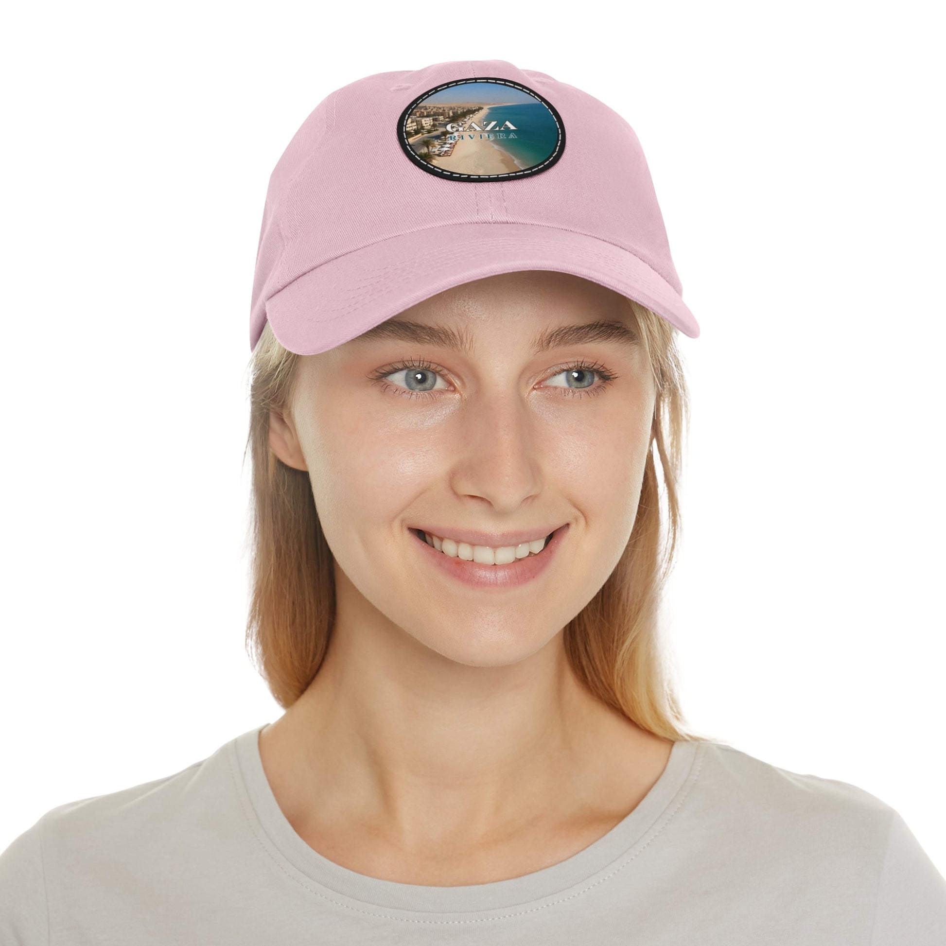 Gaza Riviera Dad Hat with Leather Patch Printify