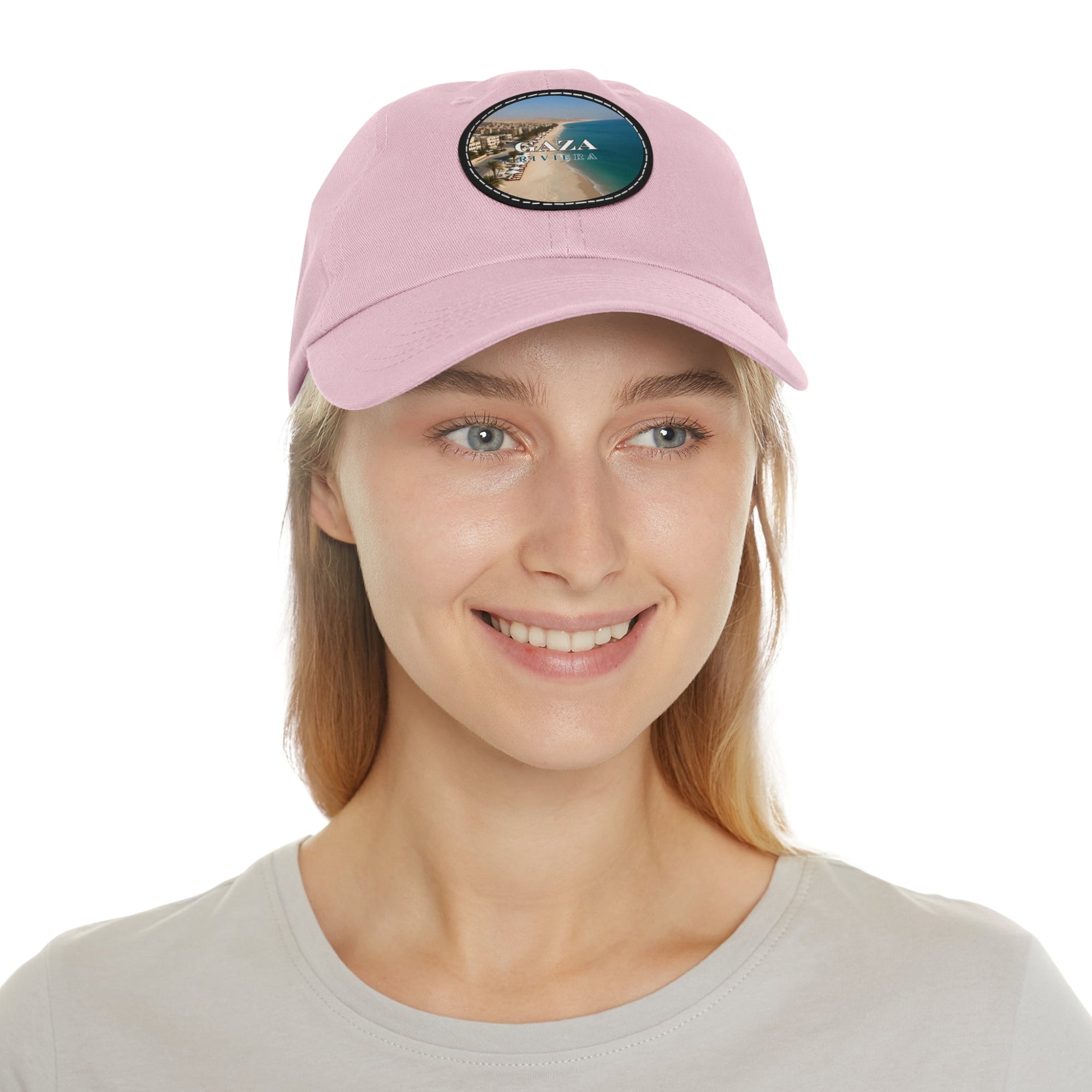 Gaza Riviera Dad Hat with Leather Patch Printify
