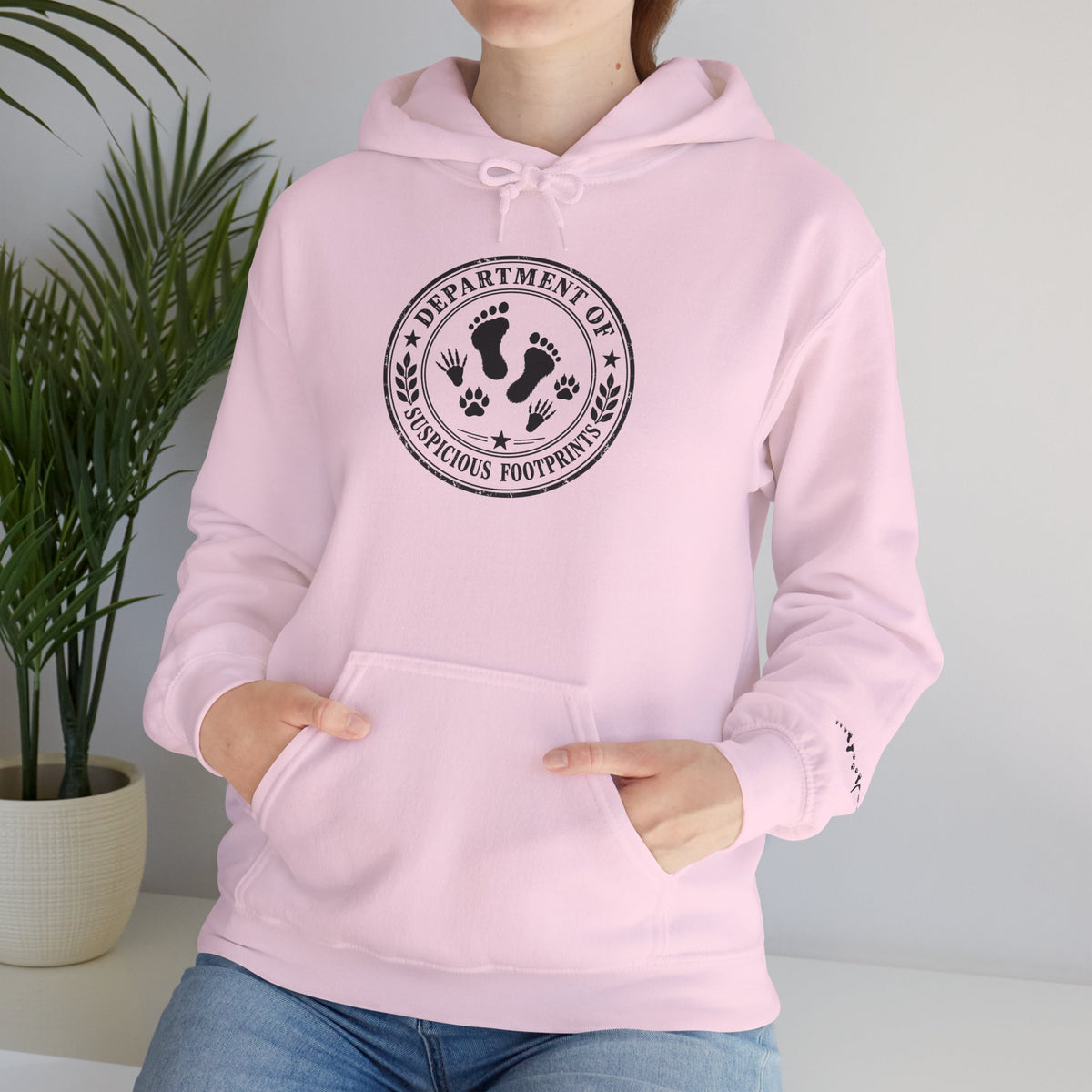 Department of Suspicious Footprints Hoodie | Bigfoot, Raccoon & Cat Cryptid Sweatshirt