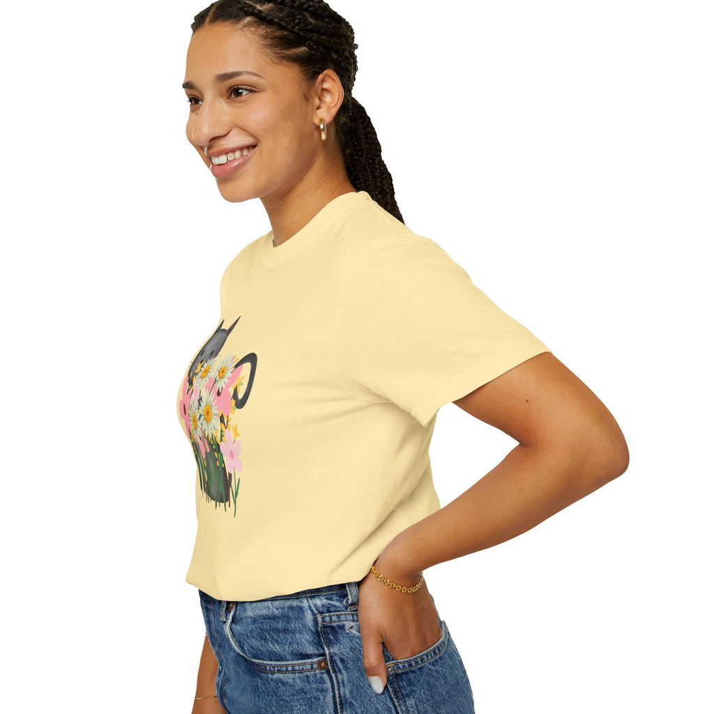 Women’s Floral Cat T-Shirt