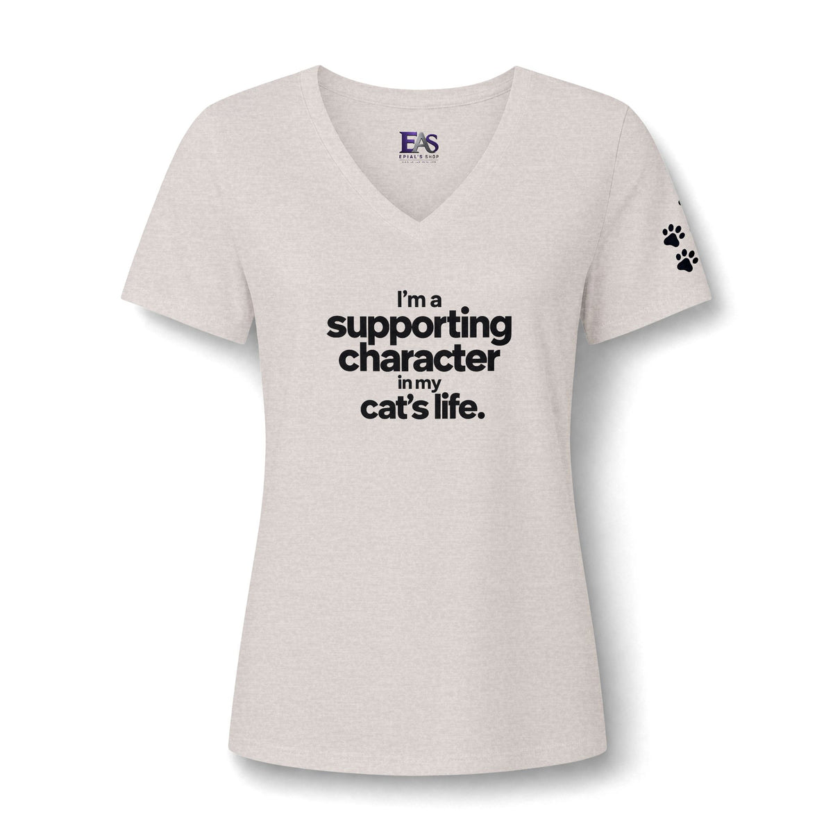 Supporting Character in My Cat’s Life Women’s V-Neck Tee