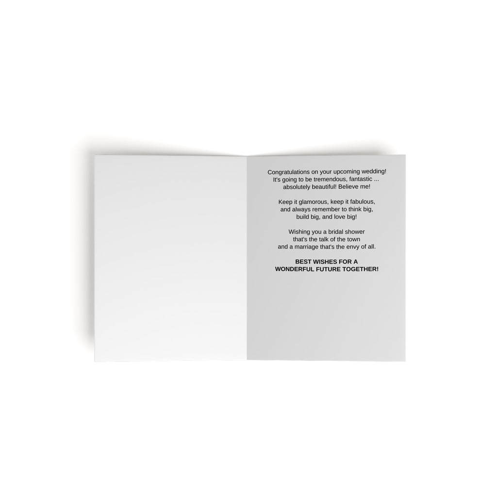 Donald Trump Bridal Shower Greeting Cards (8, 16, and 24 pcs)