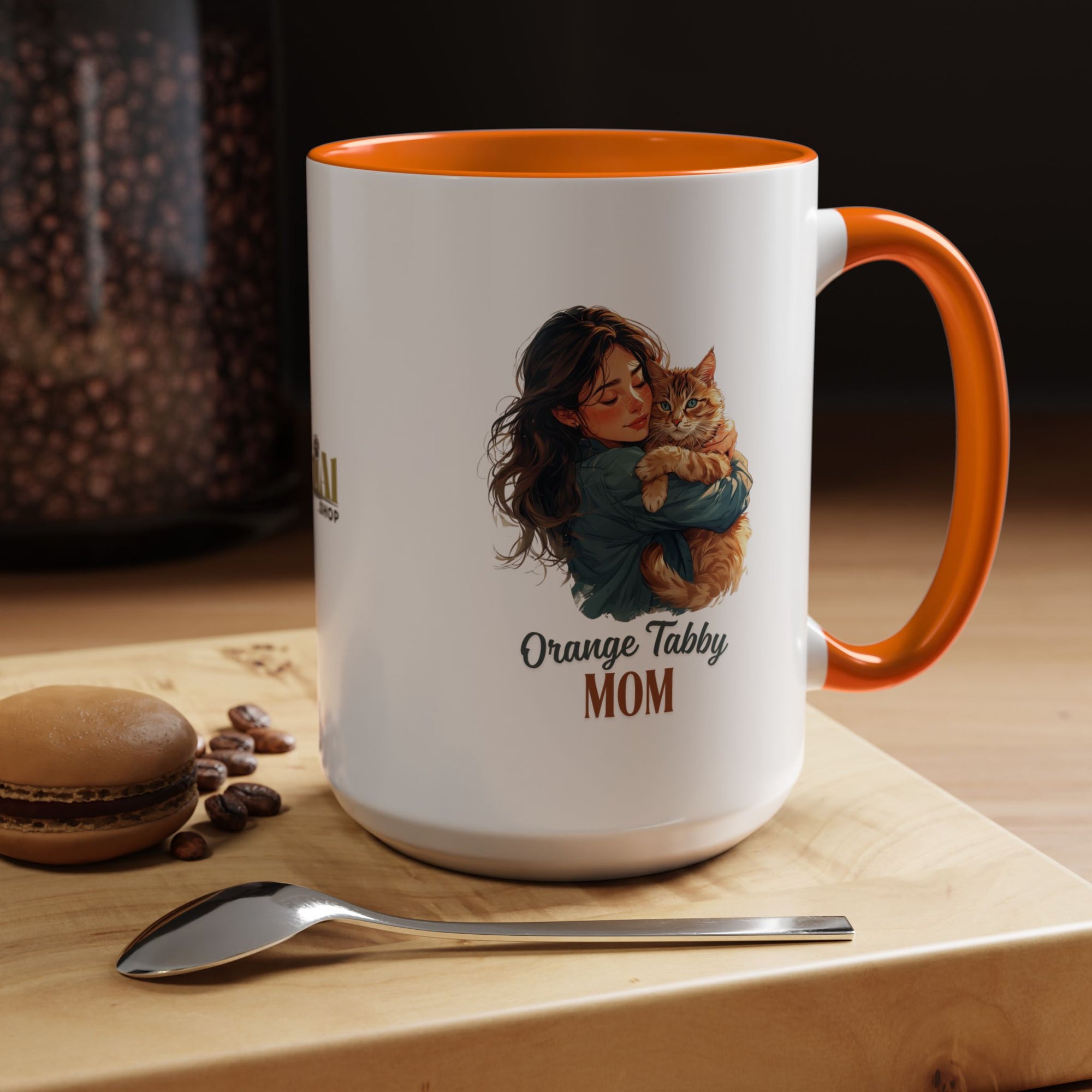 Charming Orange Tabby Mom Coffee Mug – Perfect Gift for Cat Lovers